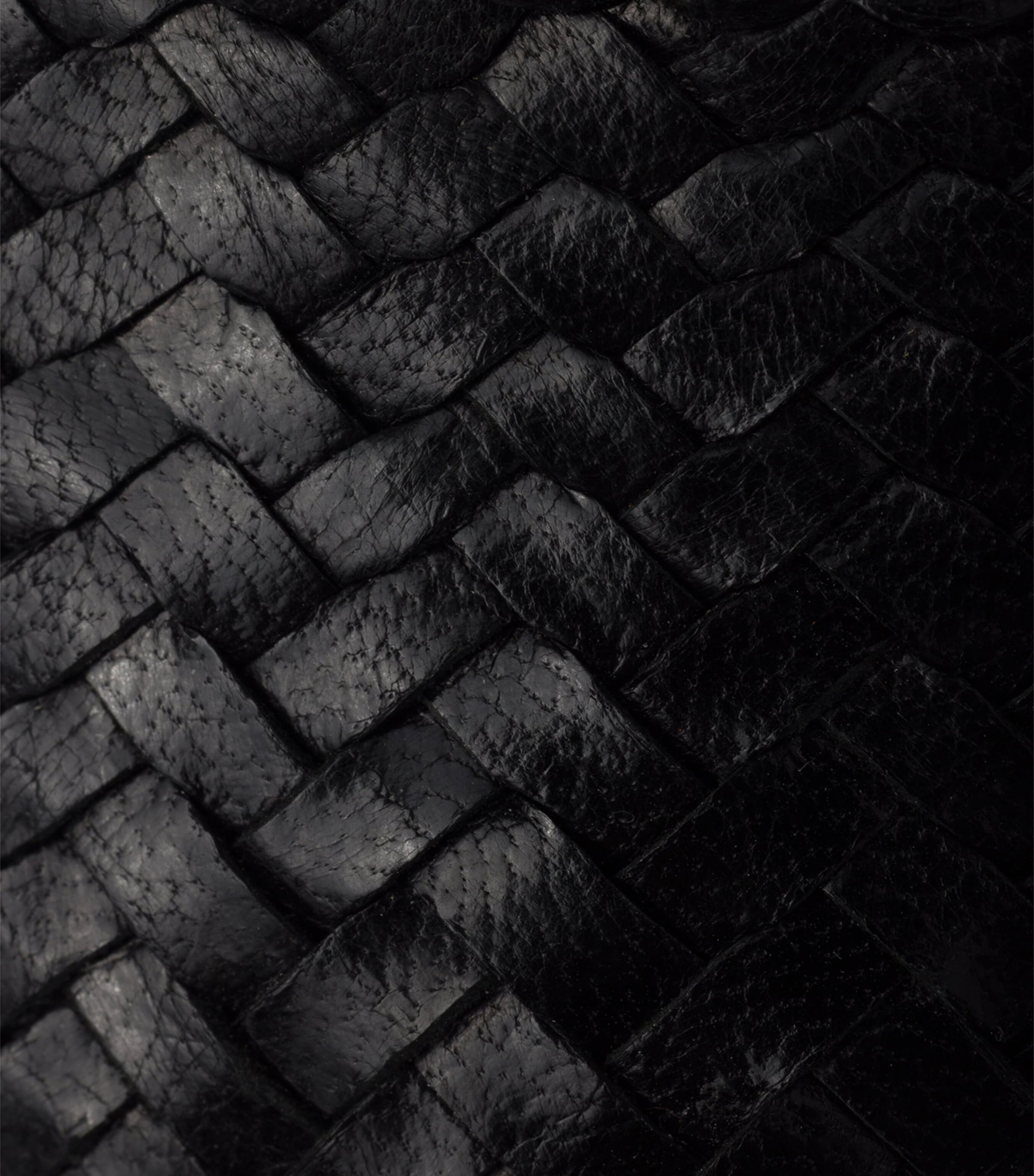 Prada Woven Leather Ballet Flats Black Image 6