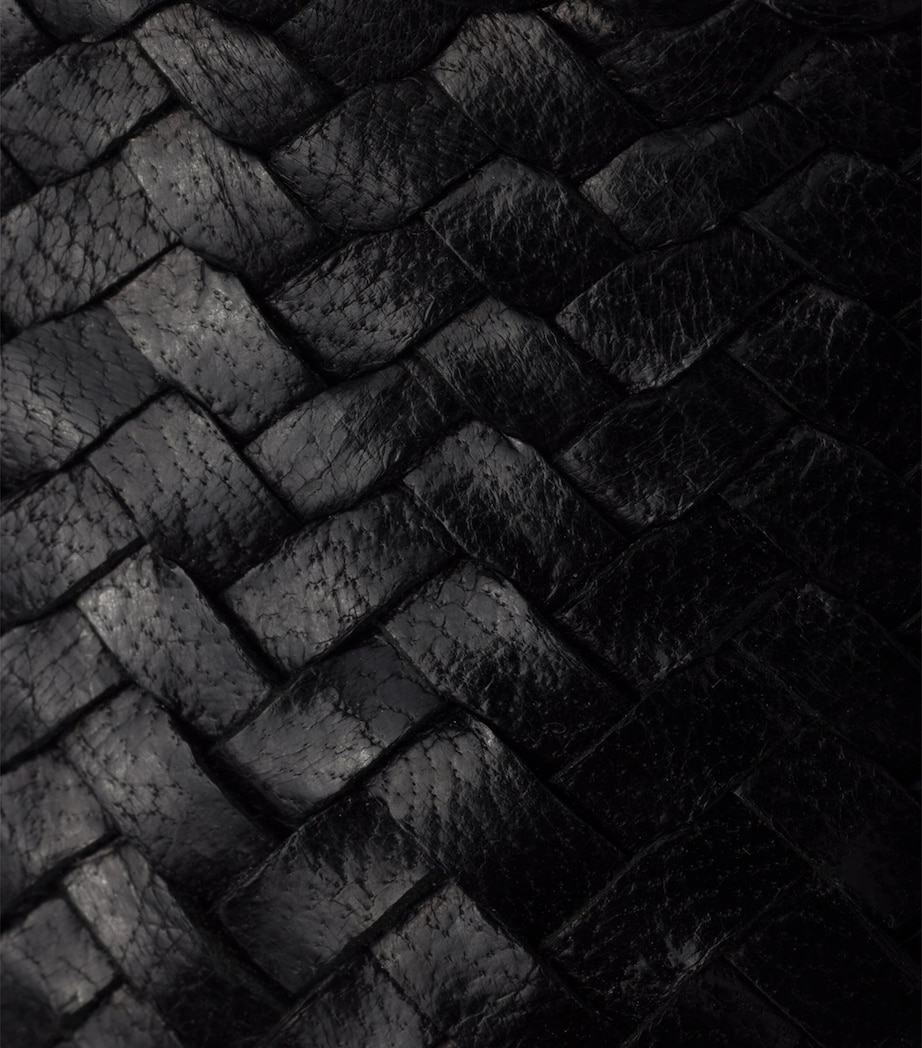 Prada Woven Leather Ballet Flats Black Image 6