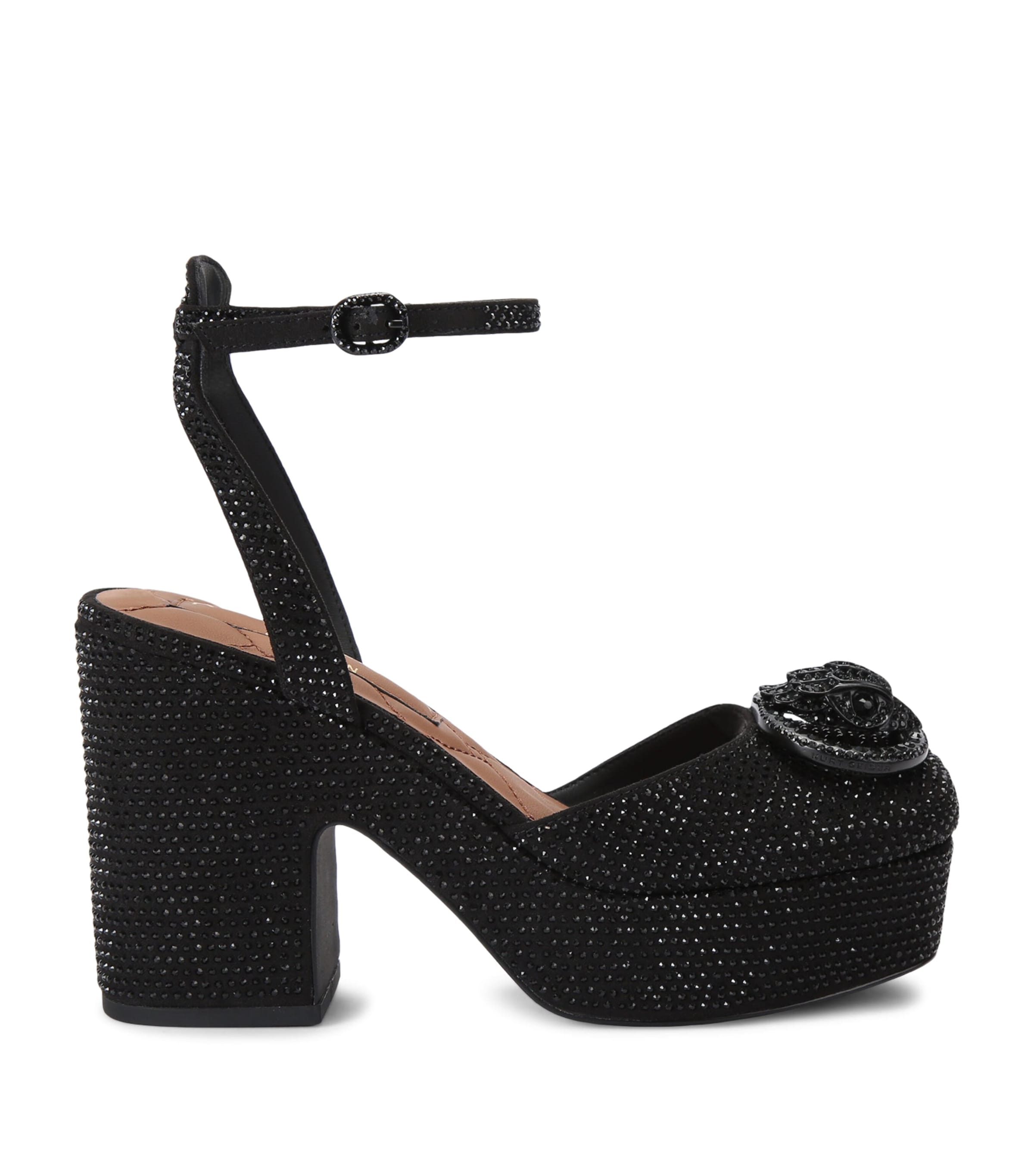 Kurt Geiger London Embellished Chelsea Platform Pumps Black Image 1