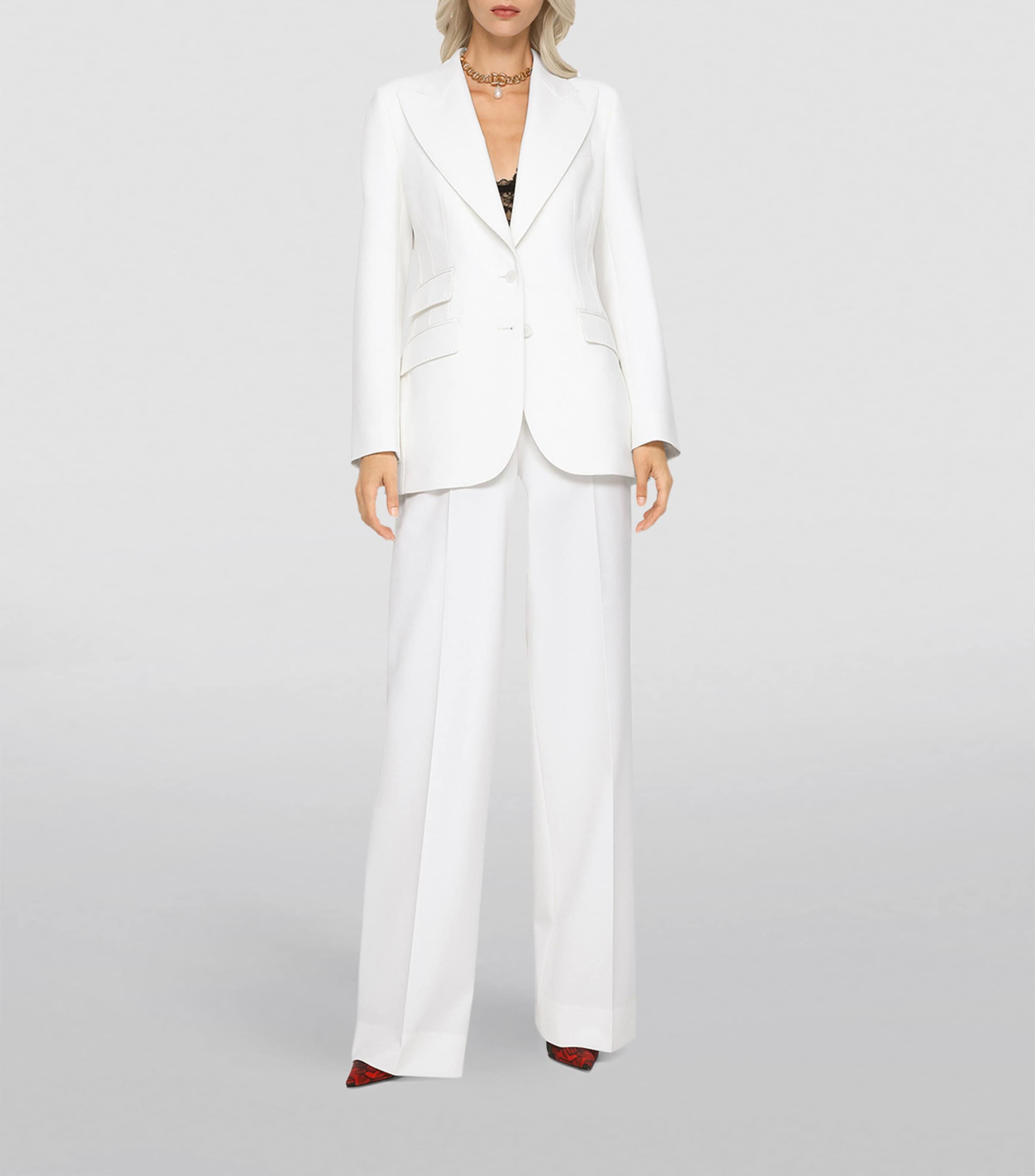 Single-Breasted Blazer W0001-NATURAL WHITE Image 3