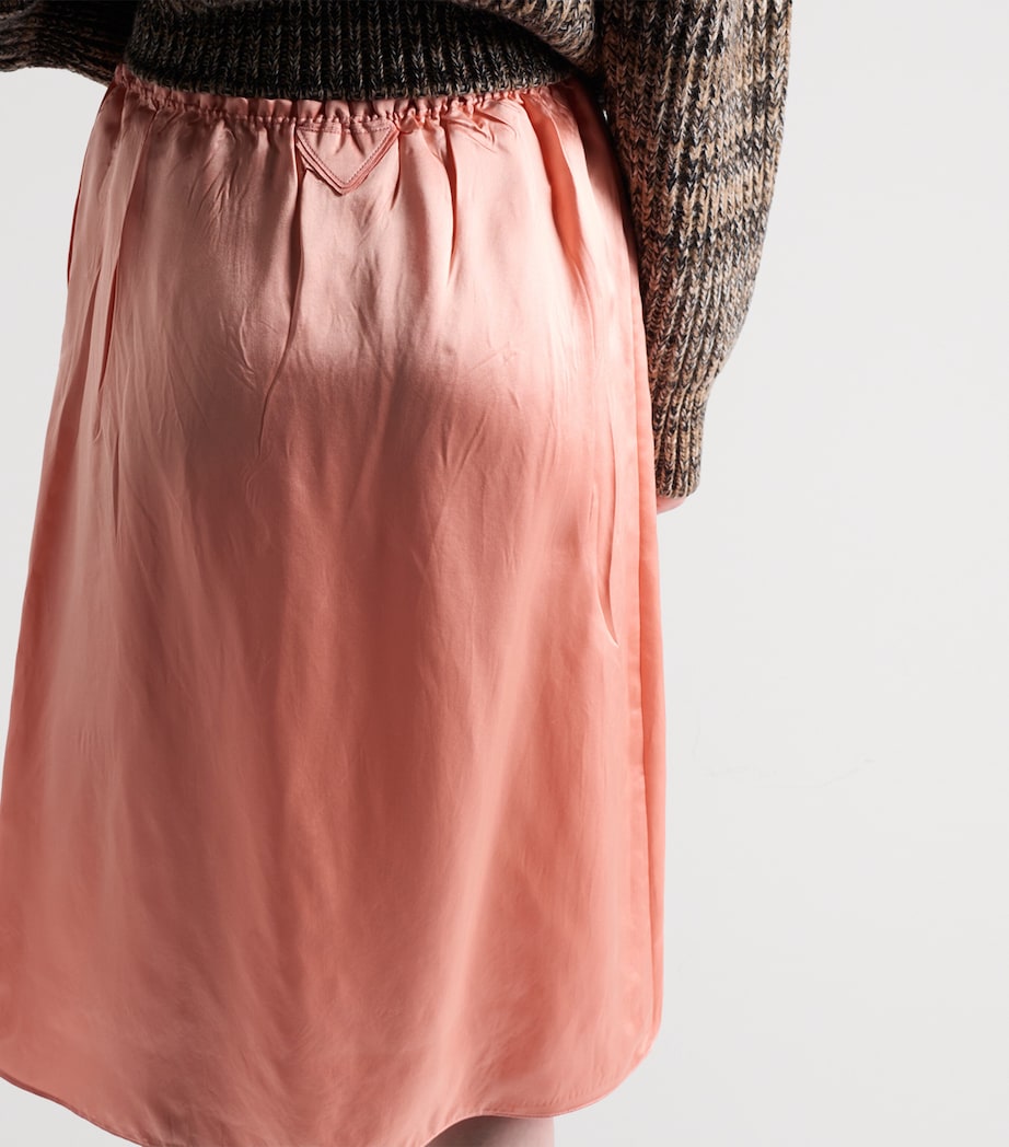 Satin-Blend Pencil Skirt F0311 Image 6