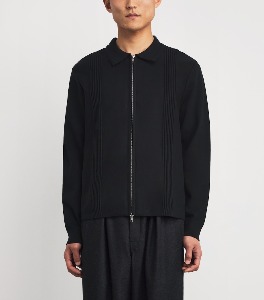 Cotton-Cashmere Lennox Shirt Jacket BLACK Image 3