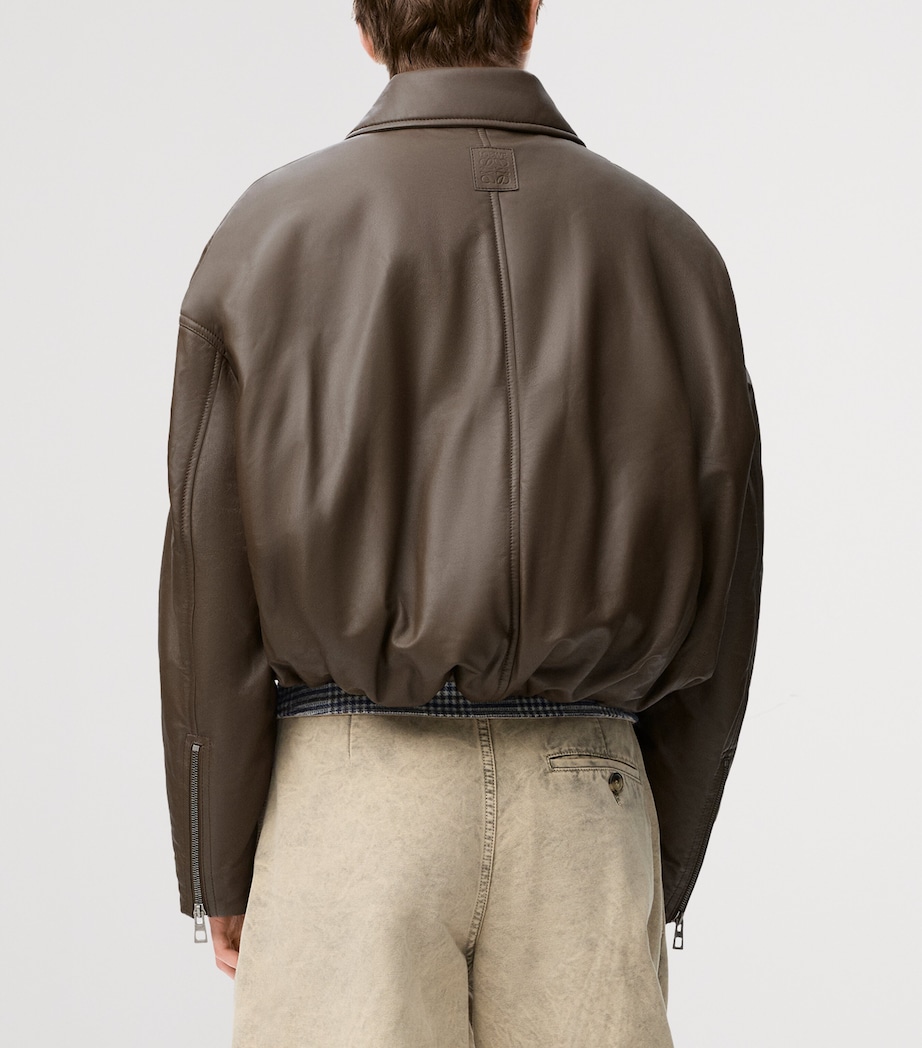 Nappa Lambskin Biker Jacket KHAKI GREEN Image 4