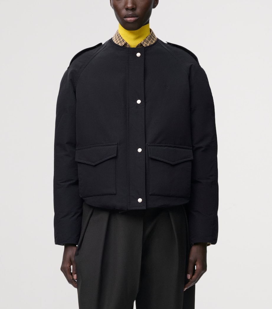 LOEWE Womens Technical Shearling-Collar Jacket Black Image 6