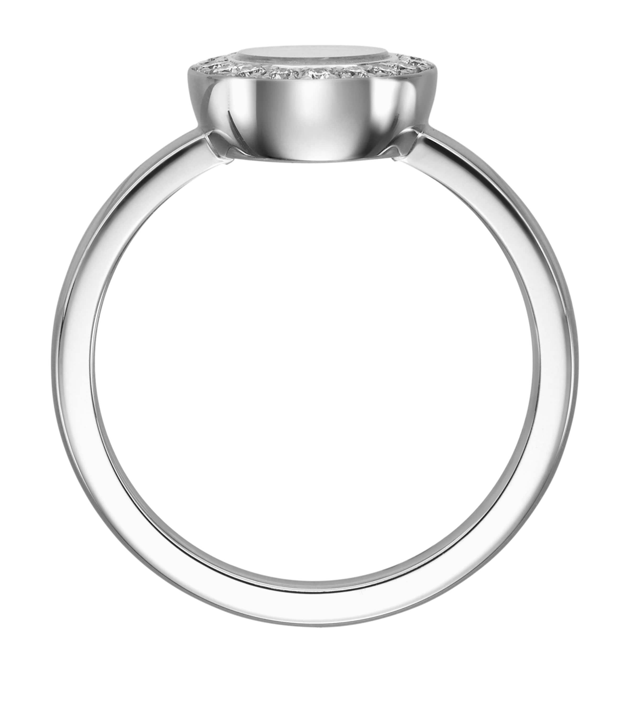 White Gold and Diamond Happy Diamonds Icons Ring Image 2