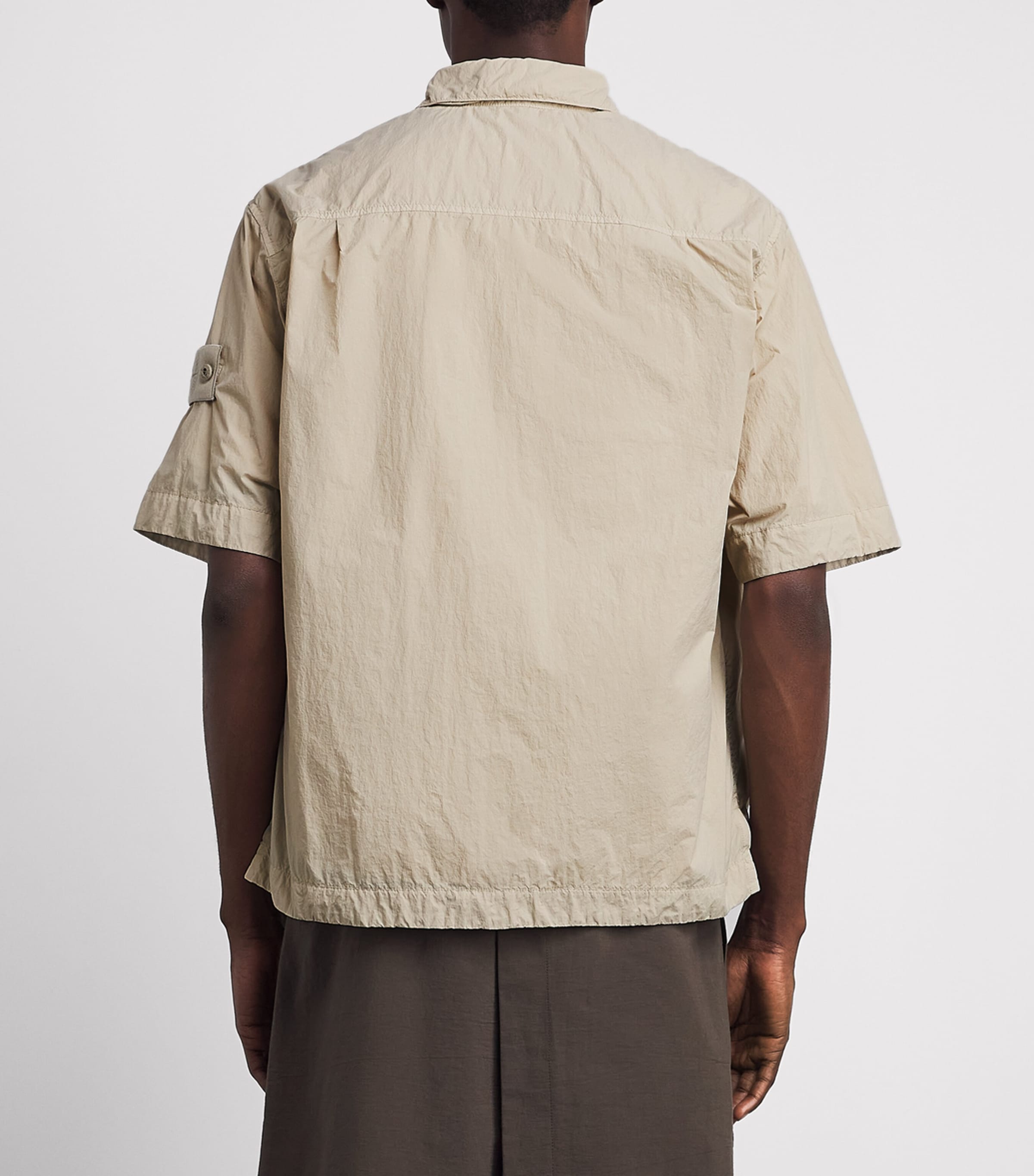 Stone Island Mens Nylon Short-Sleeve Shirt Image 5