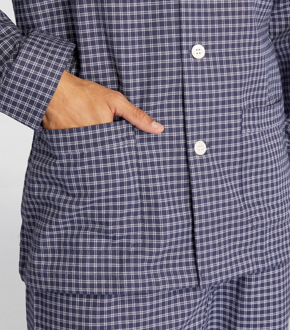 Brushed Cotton Check Pyjama Set NAVY Image 6