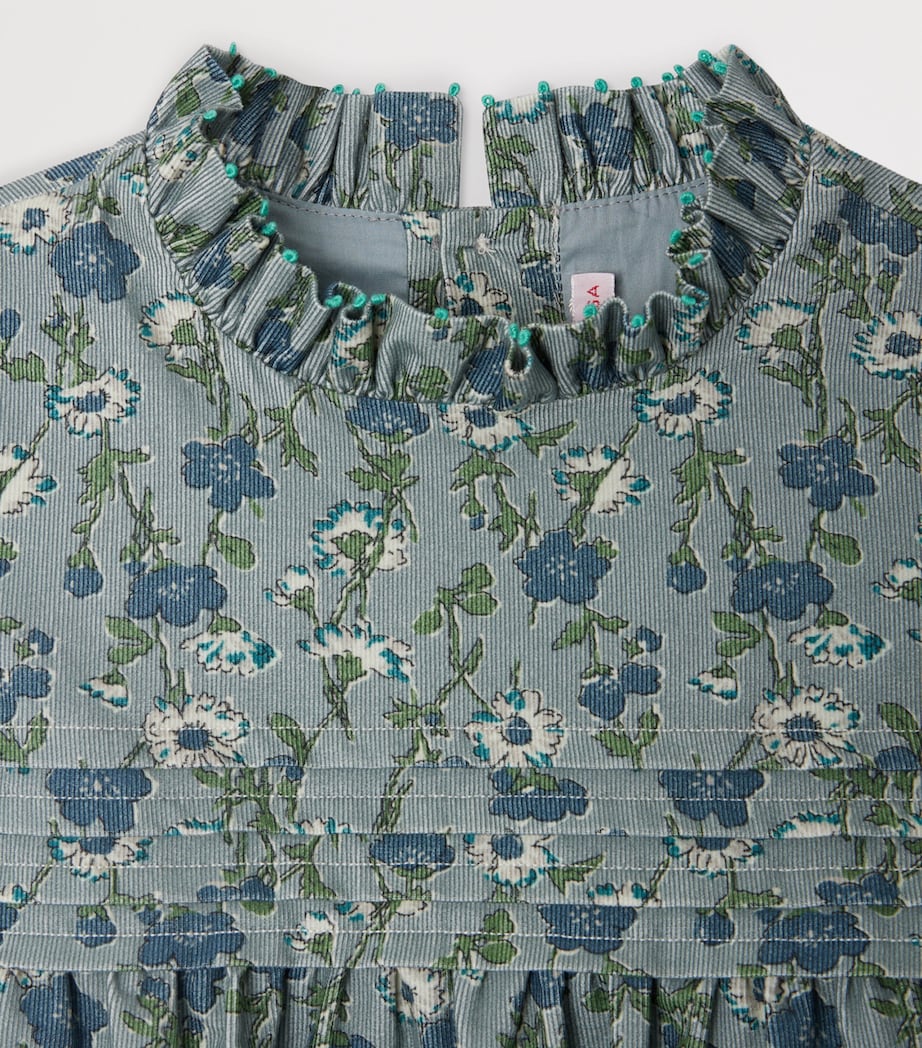 Cotton Topaz Dress (4-8 Years) FL VERT DE GRIS Image 3