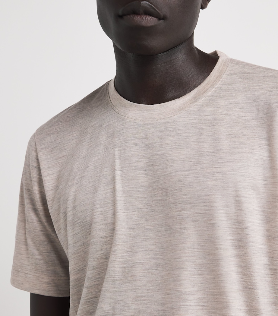 Cotton Half-Sleeve T-Shirt 06 - LIGHT BEIGE Image 6