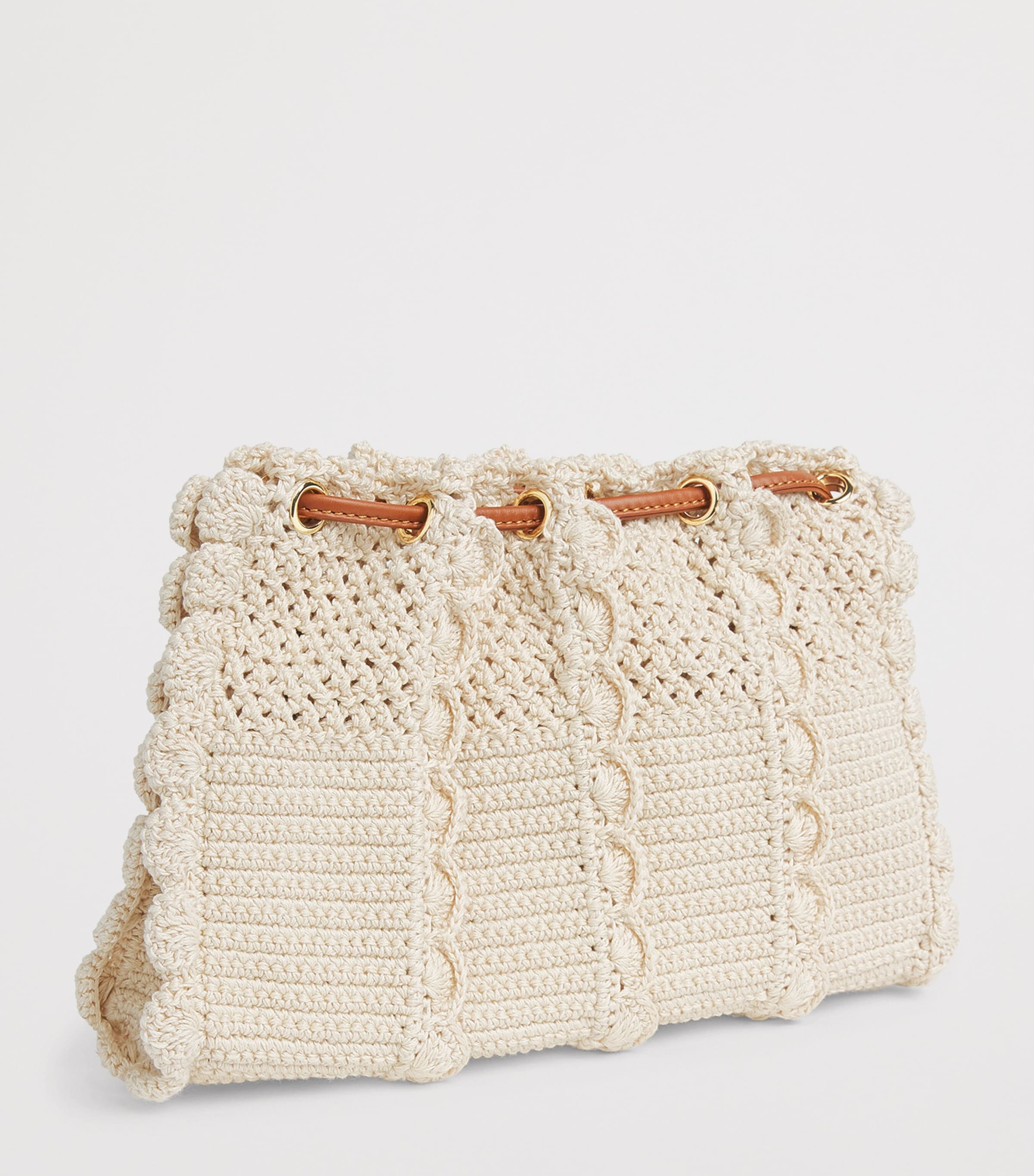 Ulla Johnson Small Crochet Adria Clutch Bag Cowrie Image 3