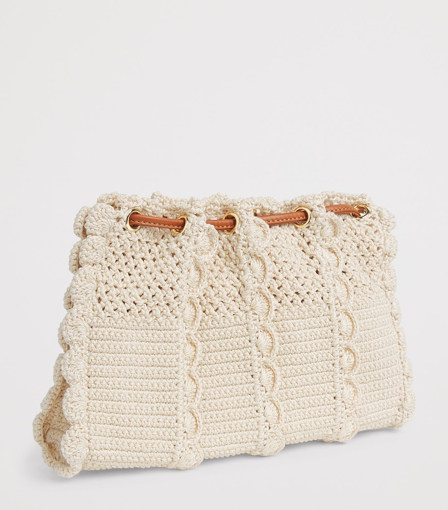 Ulla Johnson Small Crochet Adria Clutch Bag Cowrie Image 3