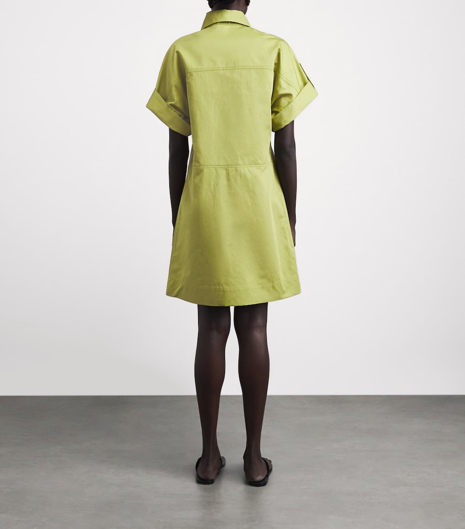 Joseph Womens Cotton-Linen Ali Mini Dress Pond Image 4