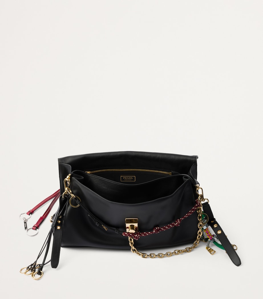 Large Leather Soft Sound Shoulder Bag F0002 Image 5