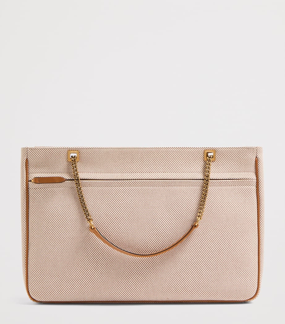 Medium Canvas and Leather Viva Superstar Tote Bag 9QR Image 3