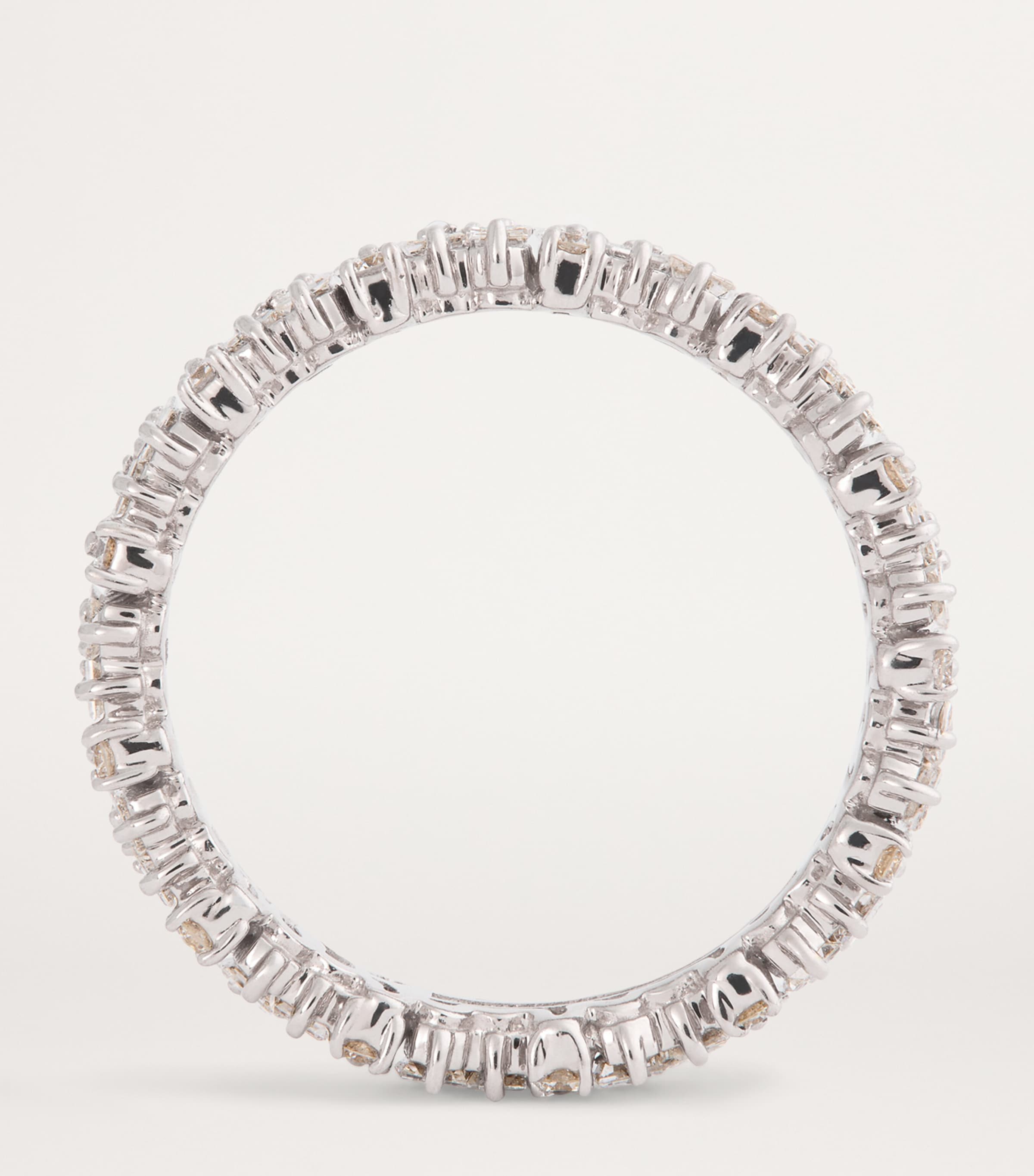 White Gold and Diamond Shimmer Eternity Ring 18K WG/WD Image 3
