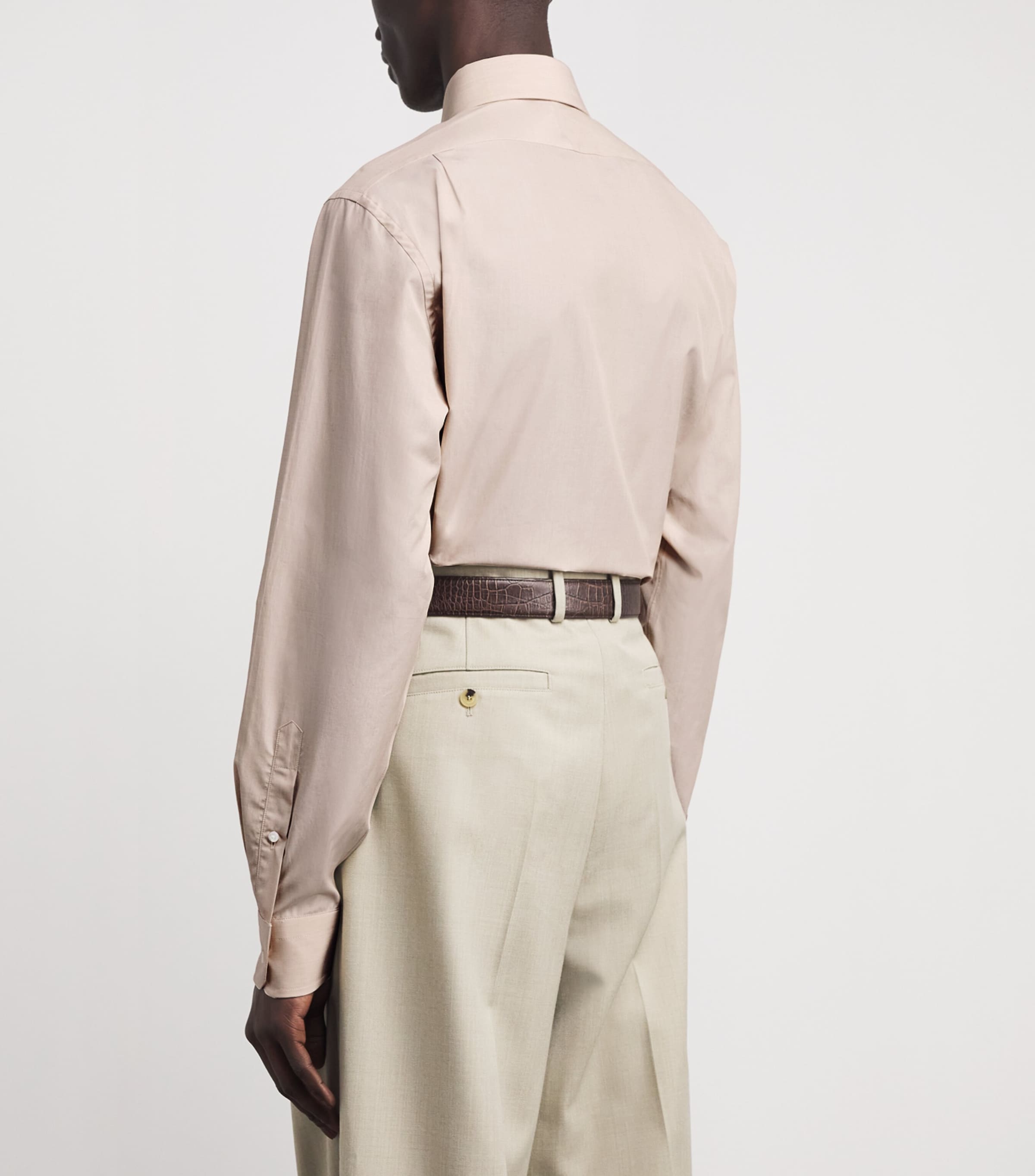 Ralph Lauren Purple Label Mens Cotton Aston Shirt Tan Image 5
