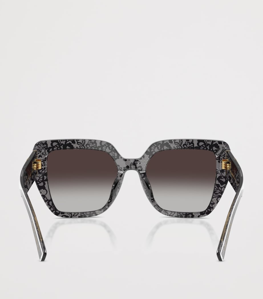 Dolce&Gabbana Lace Print Square Sunglasses Grey Image 4