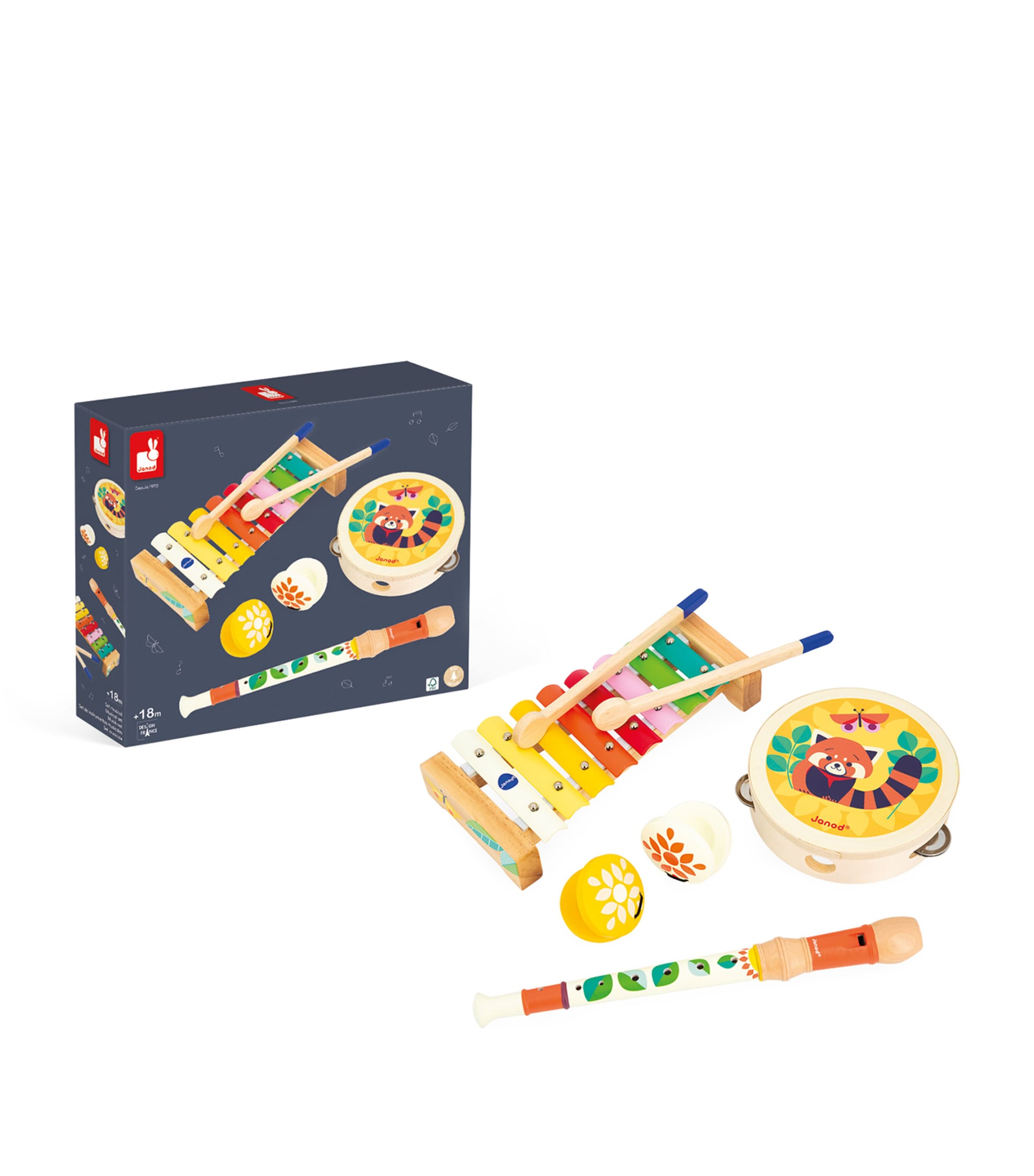 Wooden Four-Piece Musical Set MULTI Image 2