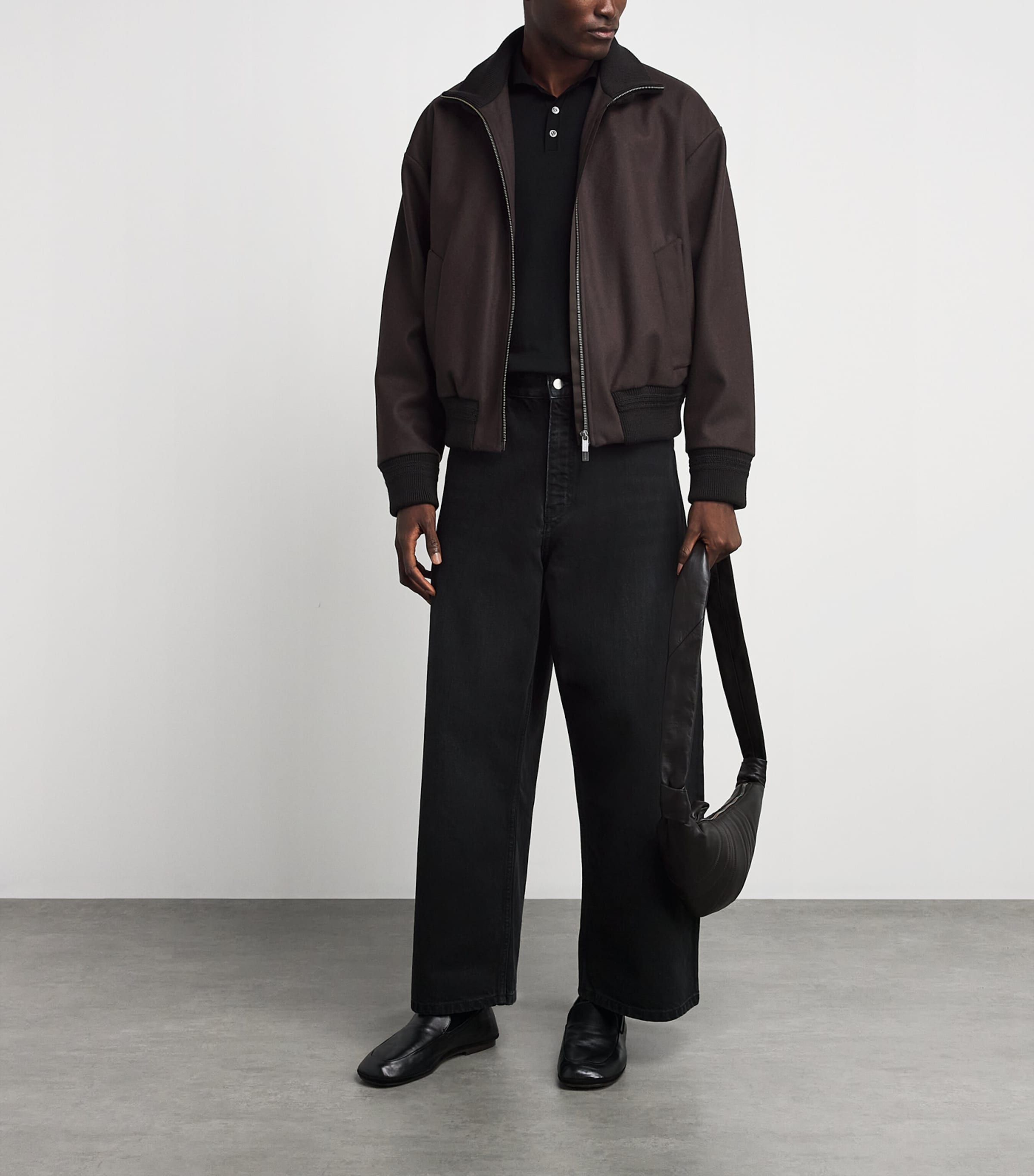 Barena Mens Wool-Blend Bomber Jacket Bruno Image 2