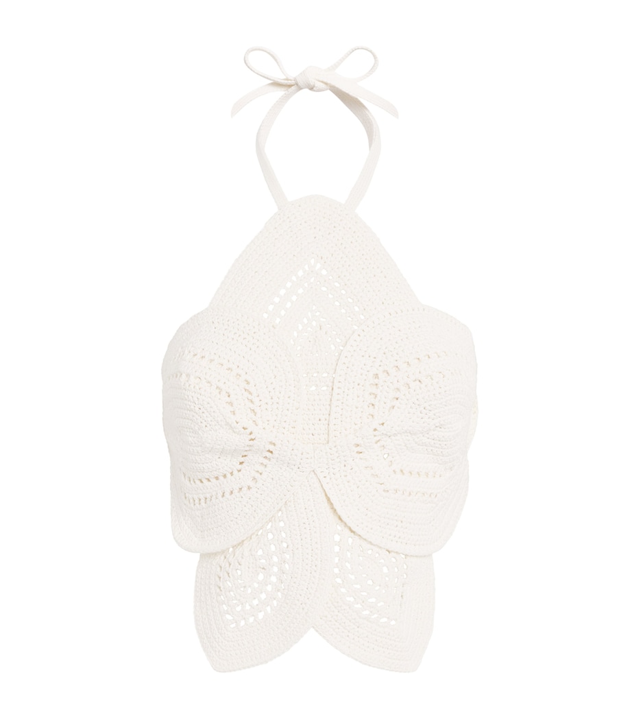 Crochet Emelia Crop Top OFF WHITE Image 1