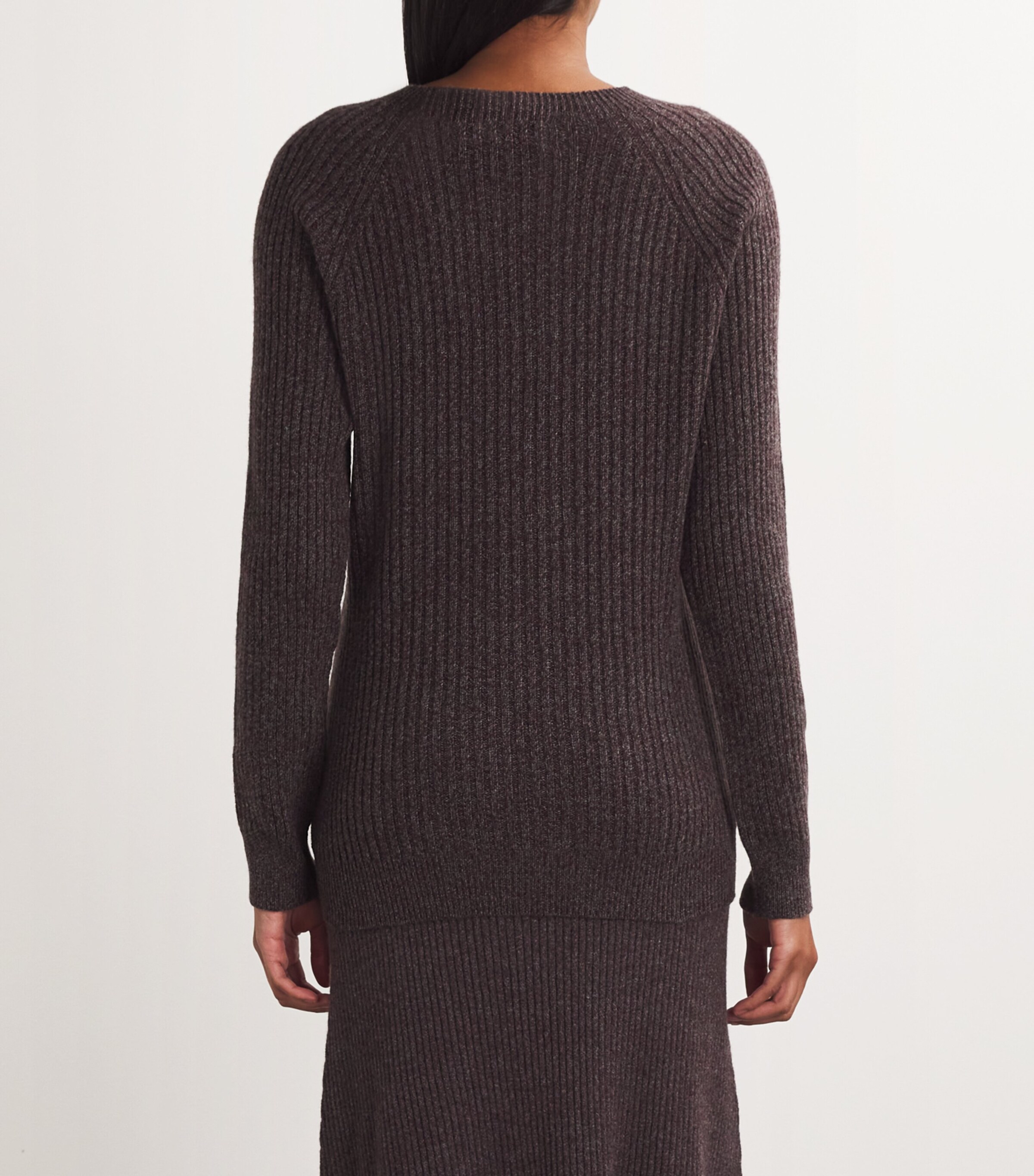 Cashmere Ribbed Sweater 004949 DK RUSSET MRL Image 4