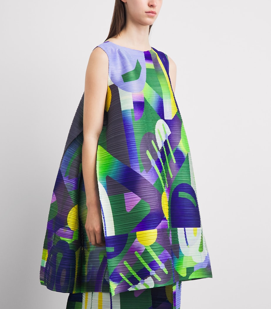 Pleats Please Issey Miyake Womens Pleated Playground Tunic Top Purple Image 4