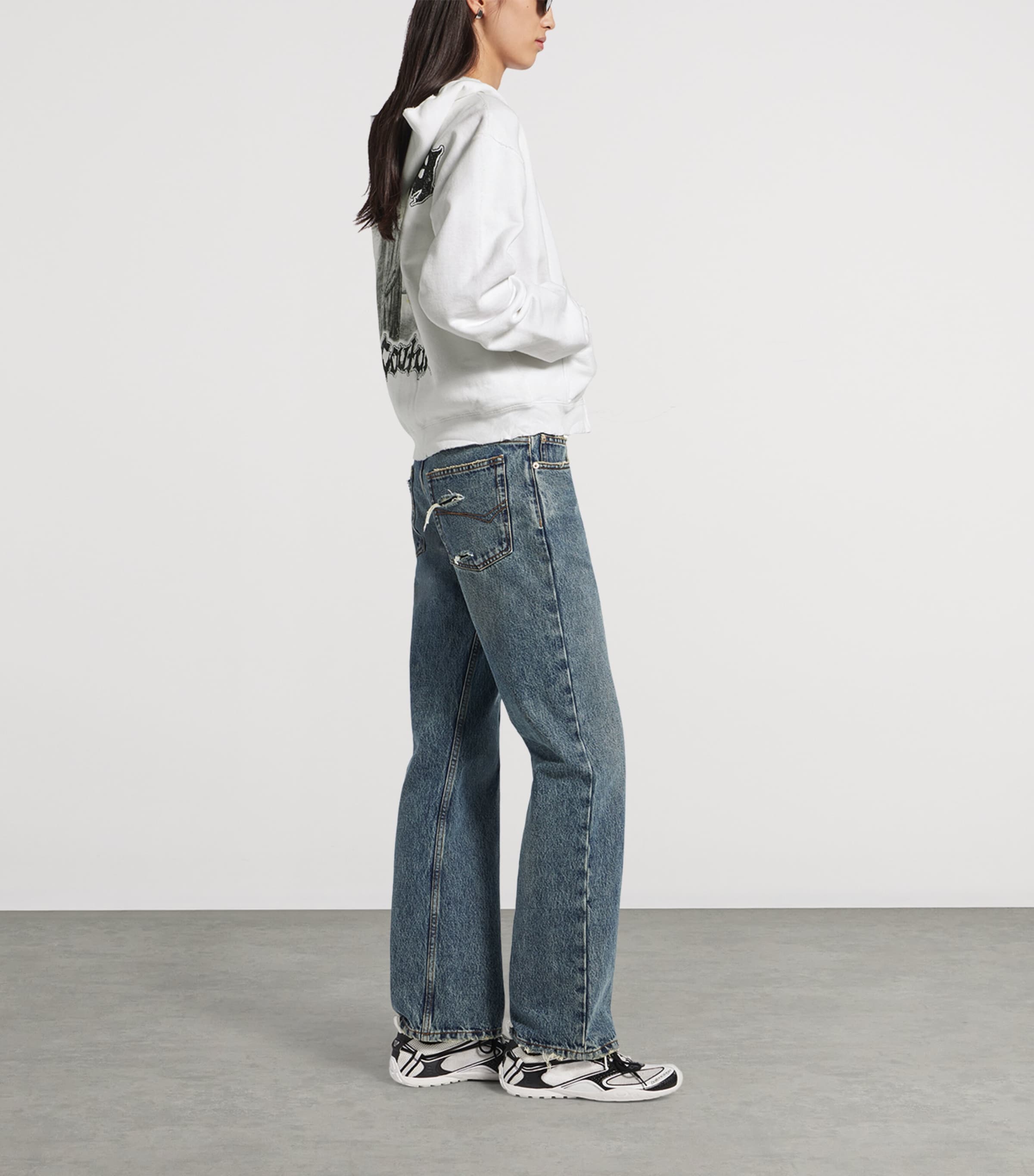 Balenciaga Womens Cotton Salon De Couture Zip-Up Hoodie Image 4