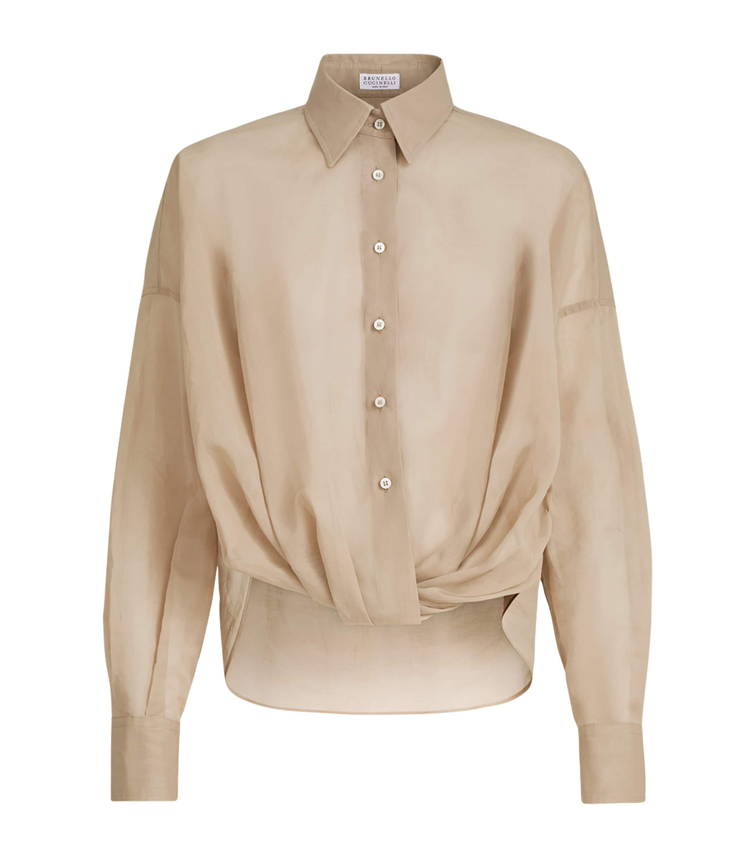 Brunello Cucinelli Womens Cotton Organza Shirt Image 1