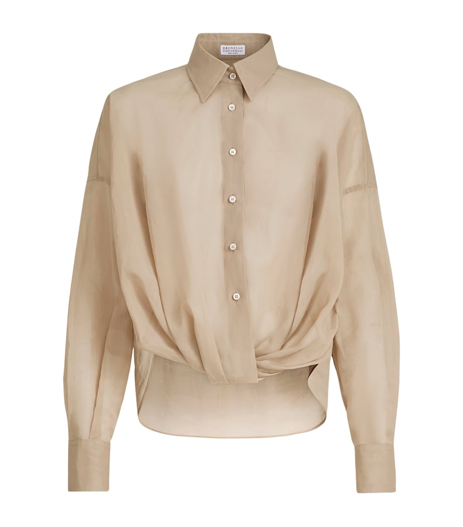 Brunello Cucinelli Womens Cotton Organza Shirt Image 1