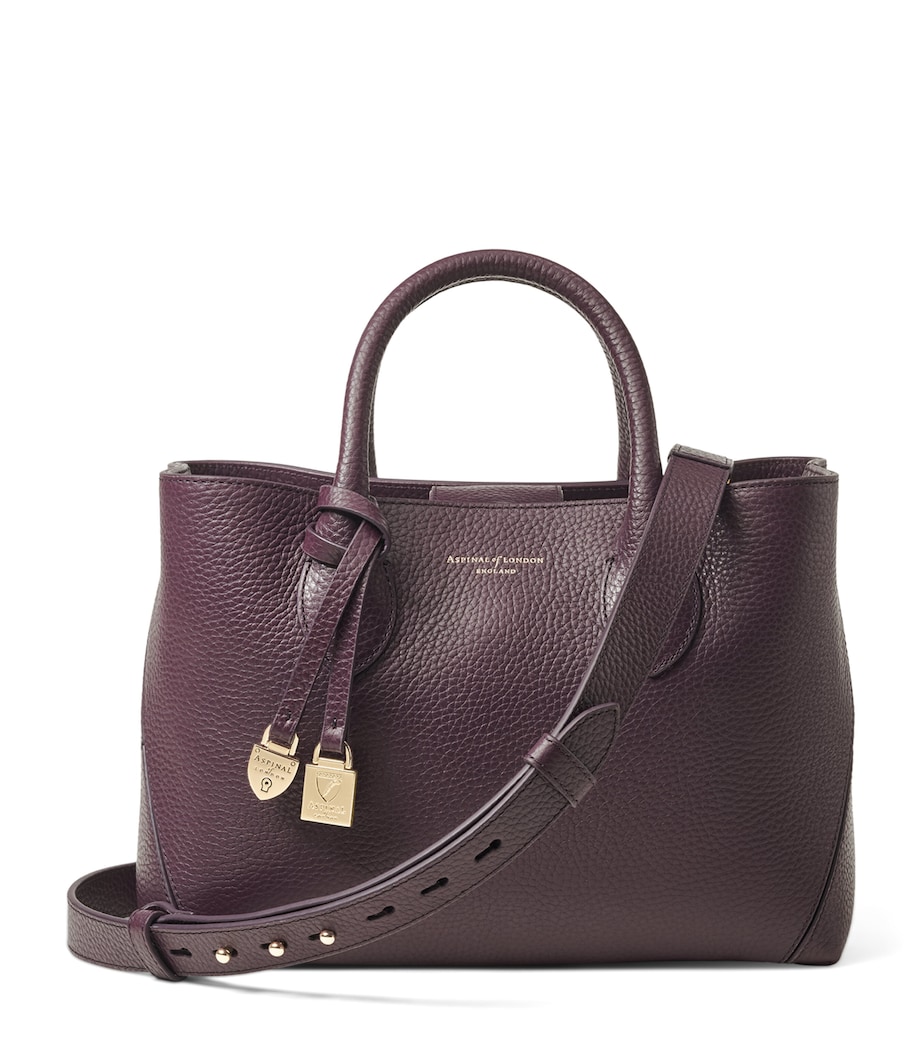 Midi Leather London Tote Bag FIG Image 1