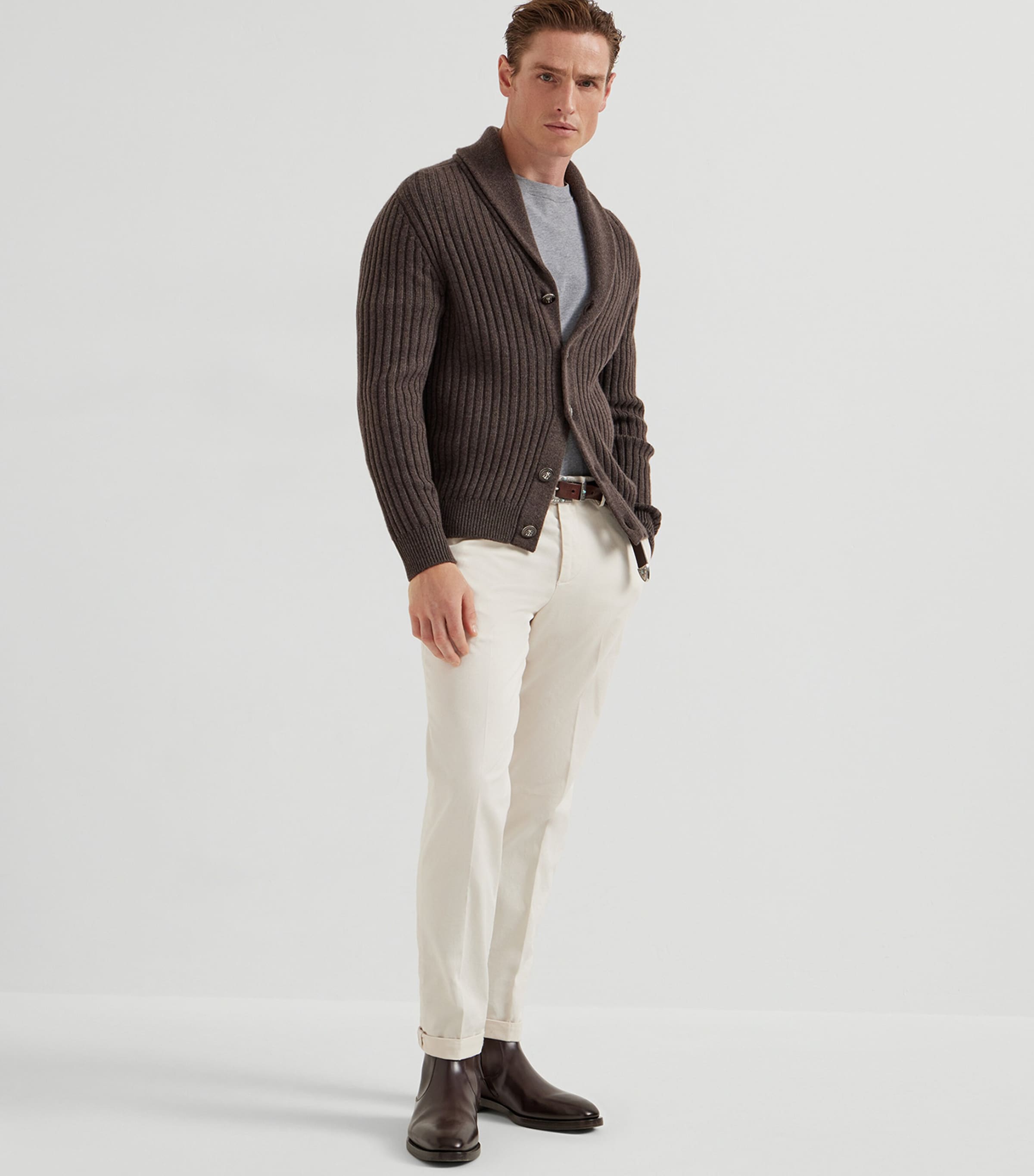 Stretch-Cotton Garment-Dyed Trousers C5797 Image 3