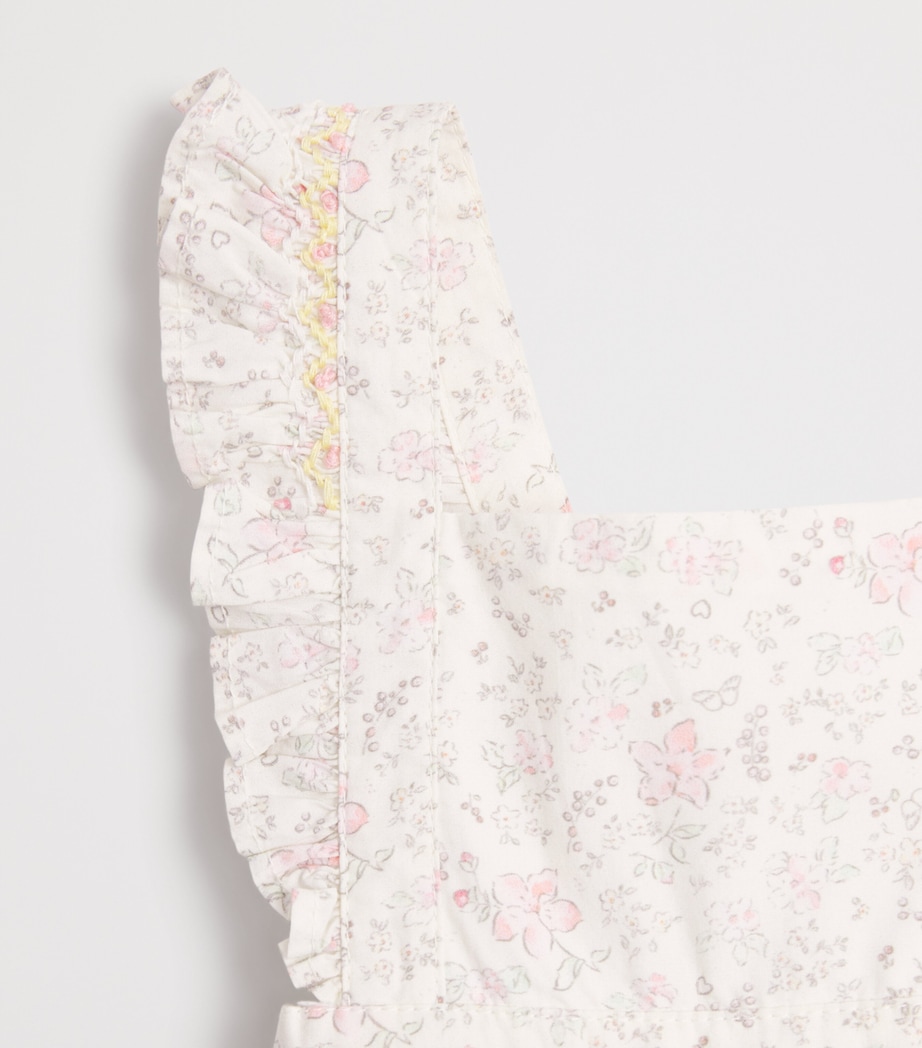 Marie-Chantal Cotton Cleo Athena Frill Dress (3-24 Months) Poreclain/rose Image 4