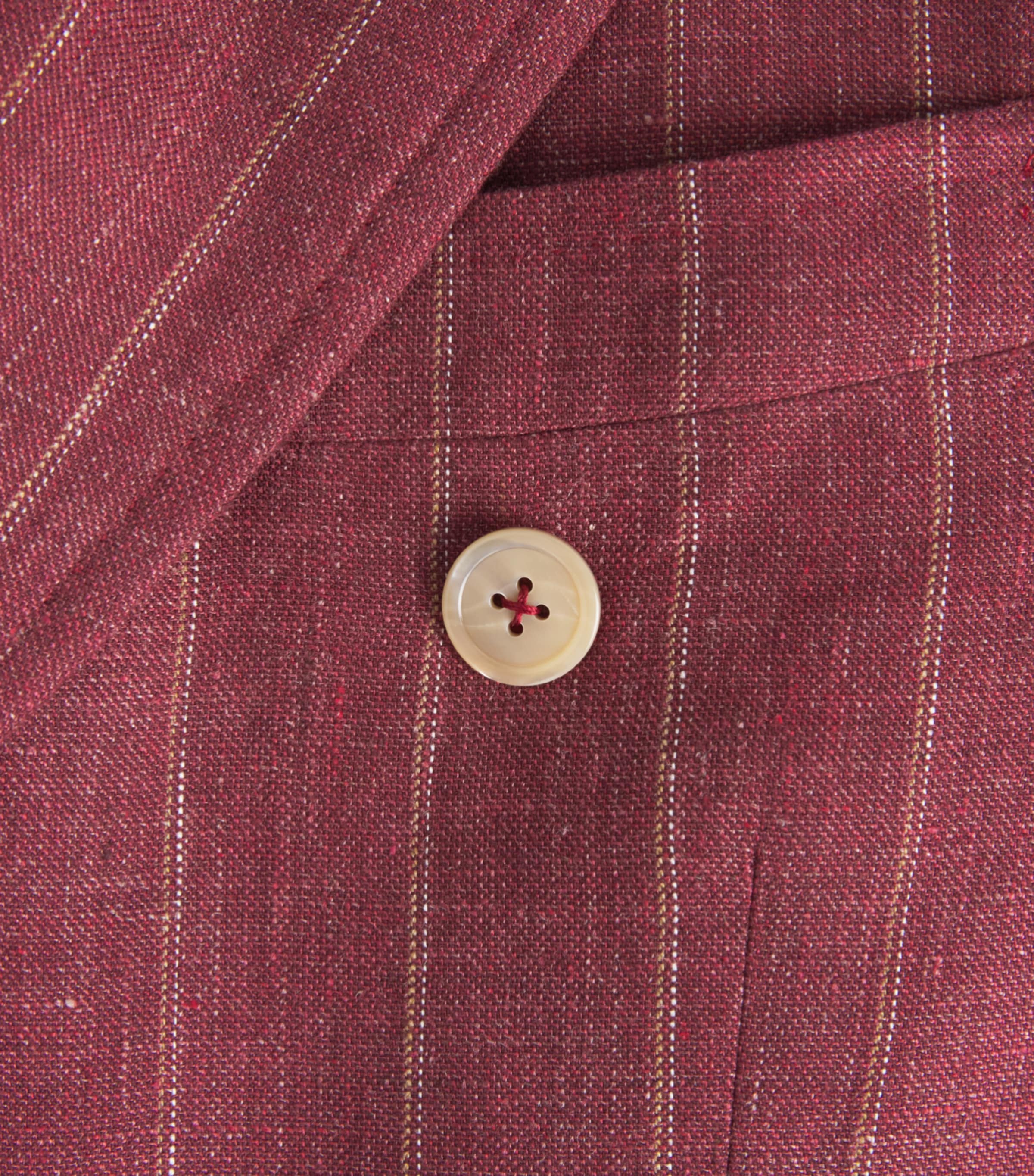 Isaia Mens Linen-Wool Double-Breasted 2-Piece Suit Image 6