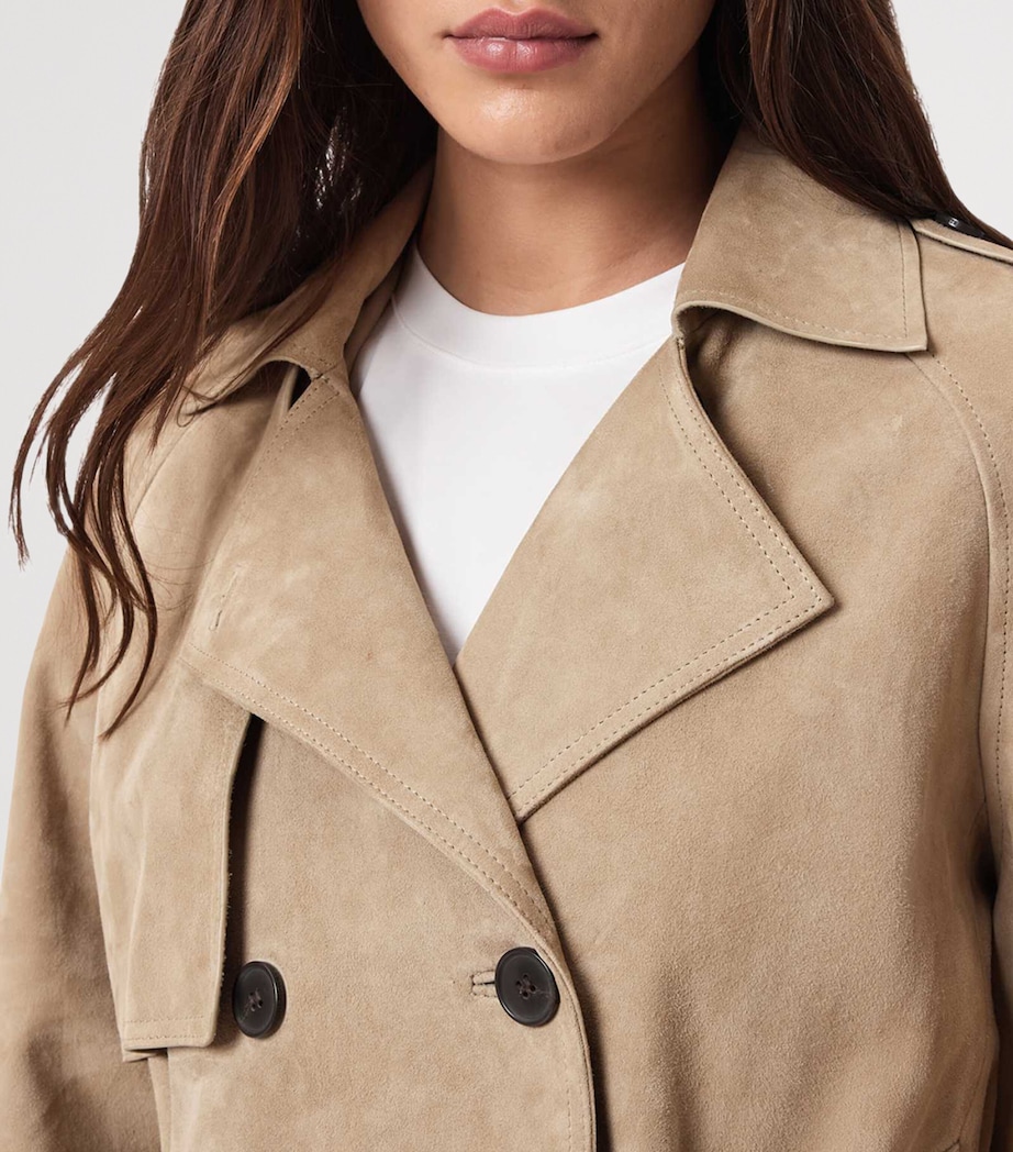 Suede Reed Trench Jacket TAUPE BROWN Image 7