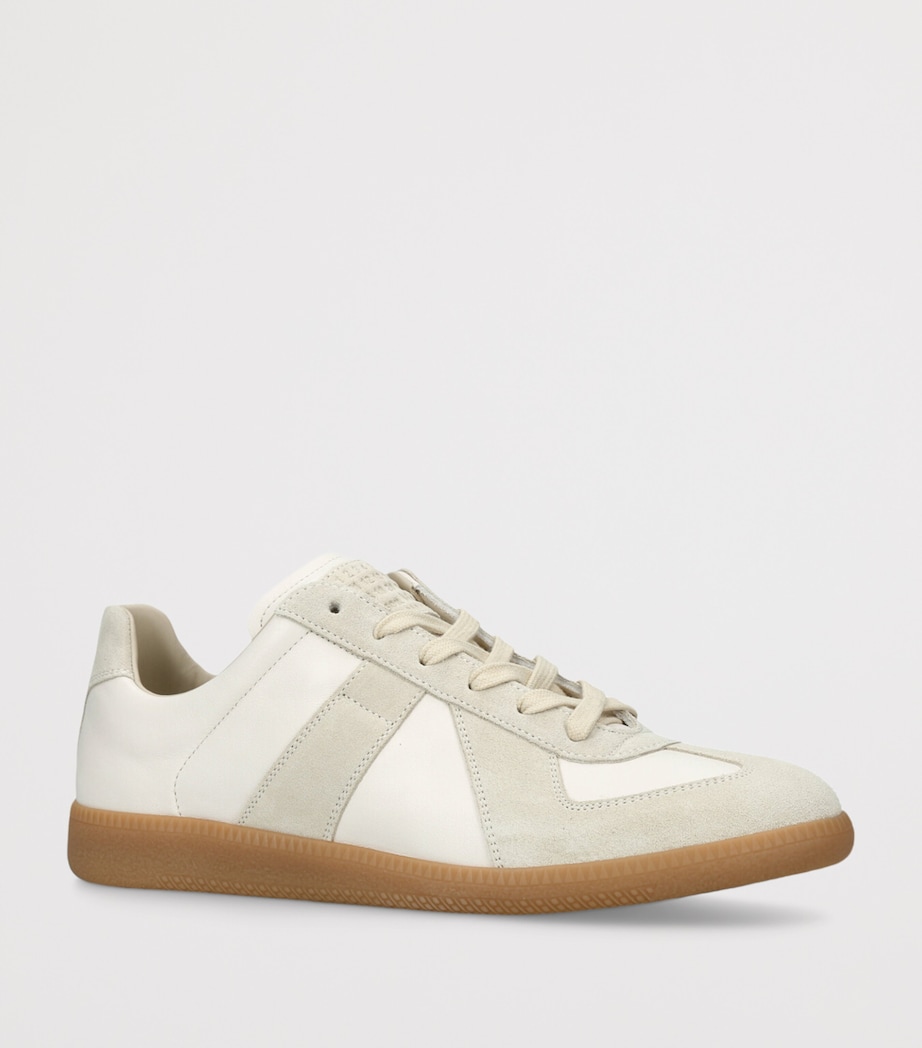 Leather-Suede Replica Sneakers CREAM Image 3