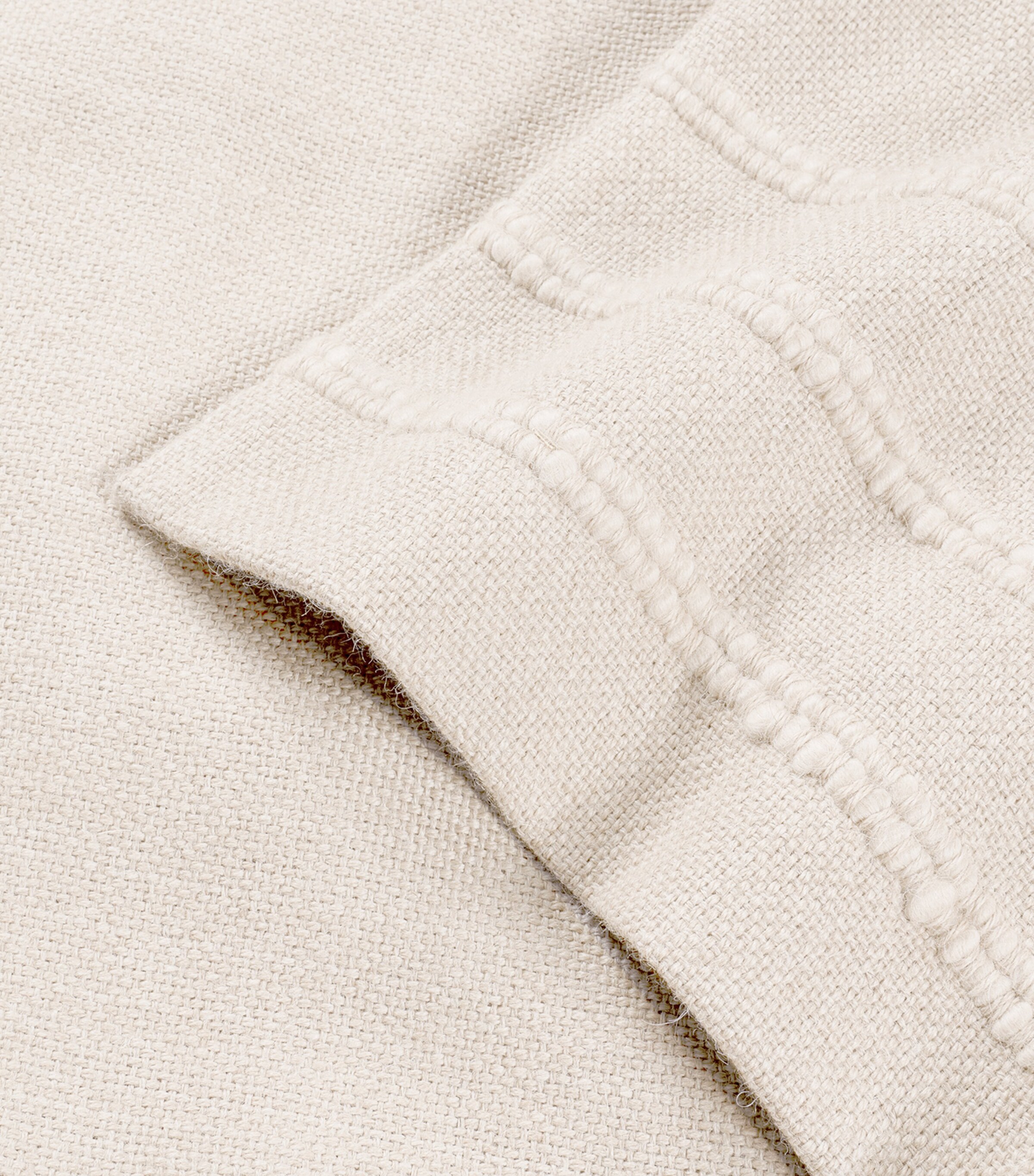 Wool Alpaca Ribbed Cushion Case (50cm x 50cm) IVORY Image 2