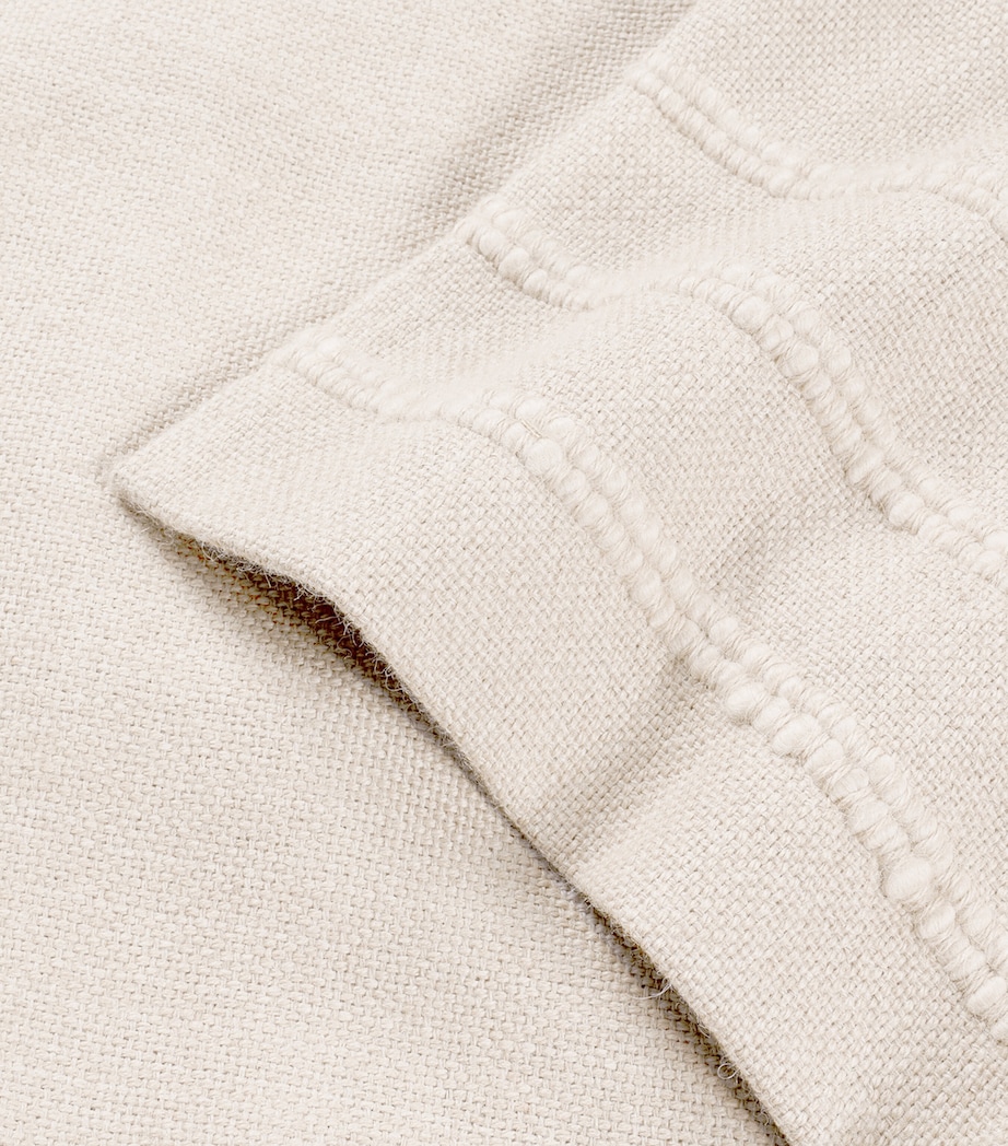 Wool Alpaca Ribbed Cushion Case (50cm x 50cm) IVORY Image 2