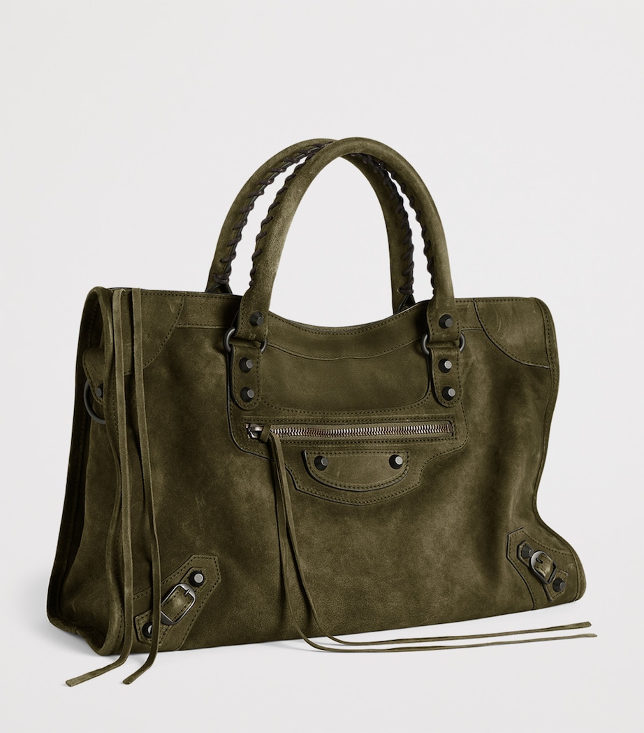 Small Suede Le City Top-Handle Bag 3503 Image 5