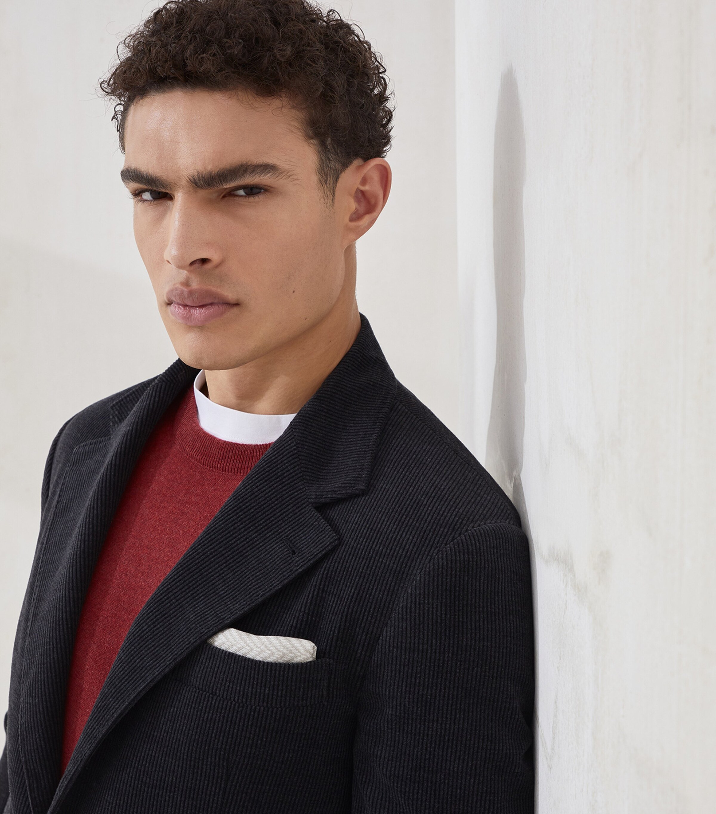 Silk Chevron Pocket Square C026 Image 2