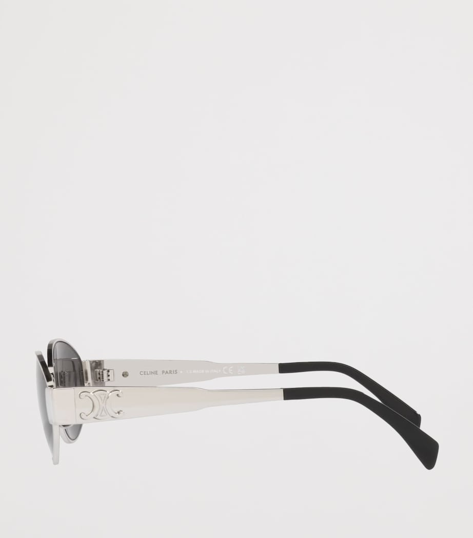 Celine Metal Triomphe Oval Sunglasses Image 3