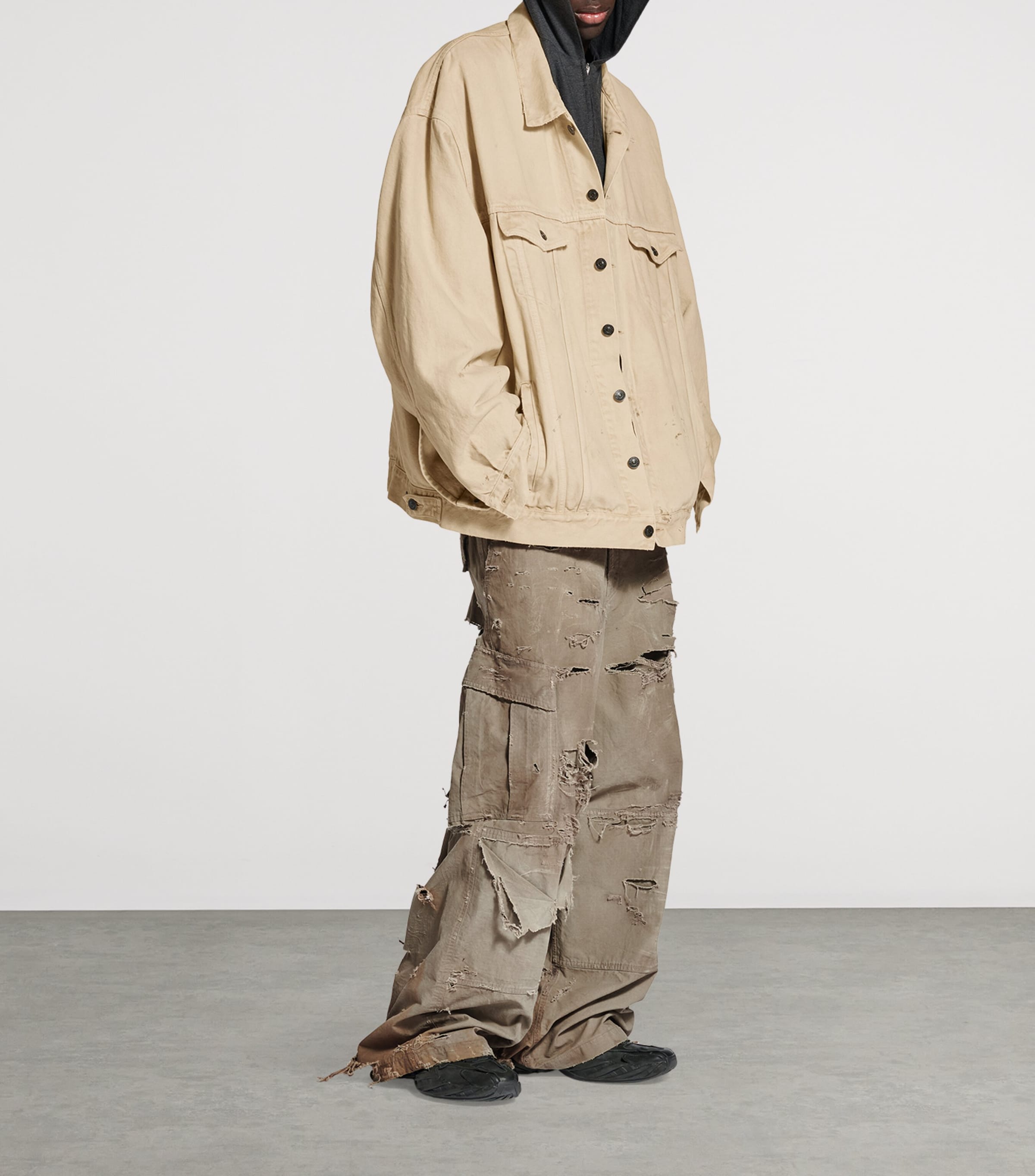 Logo Oversized Denim Jacket 9501 Image 2