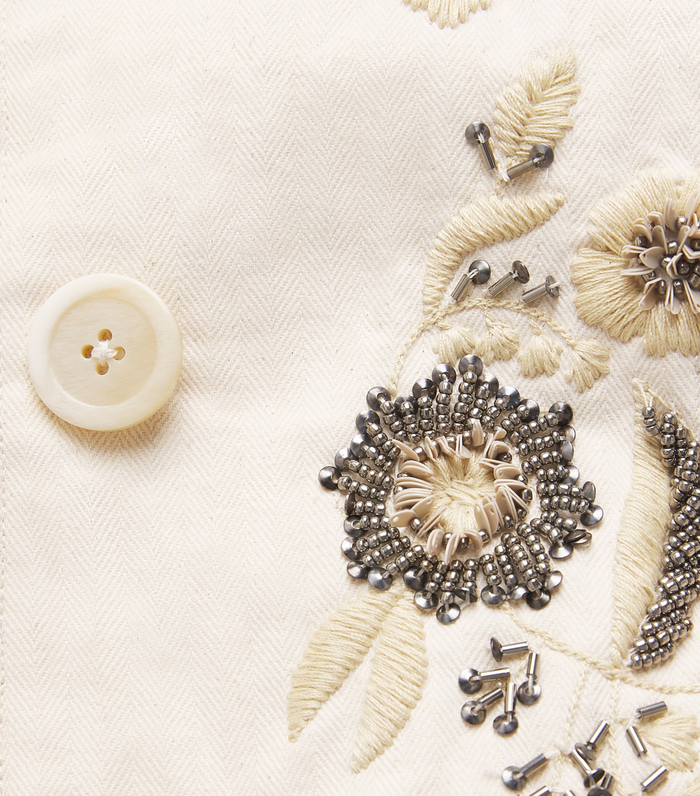Veronica Beard Ivory Embroidered Emeren Jacket | Harrods US