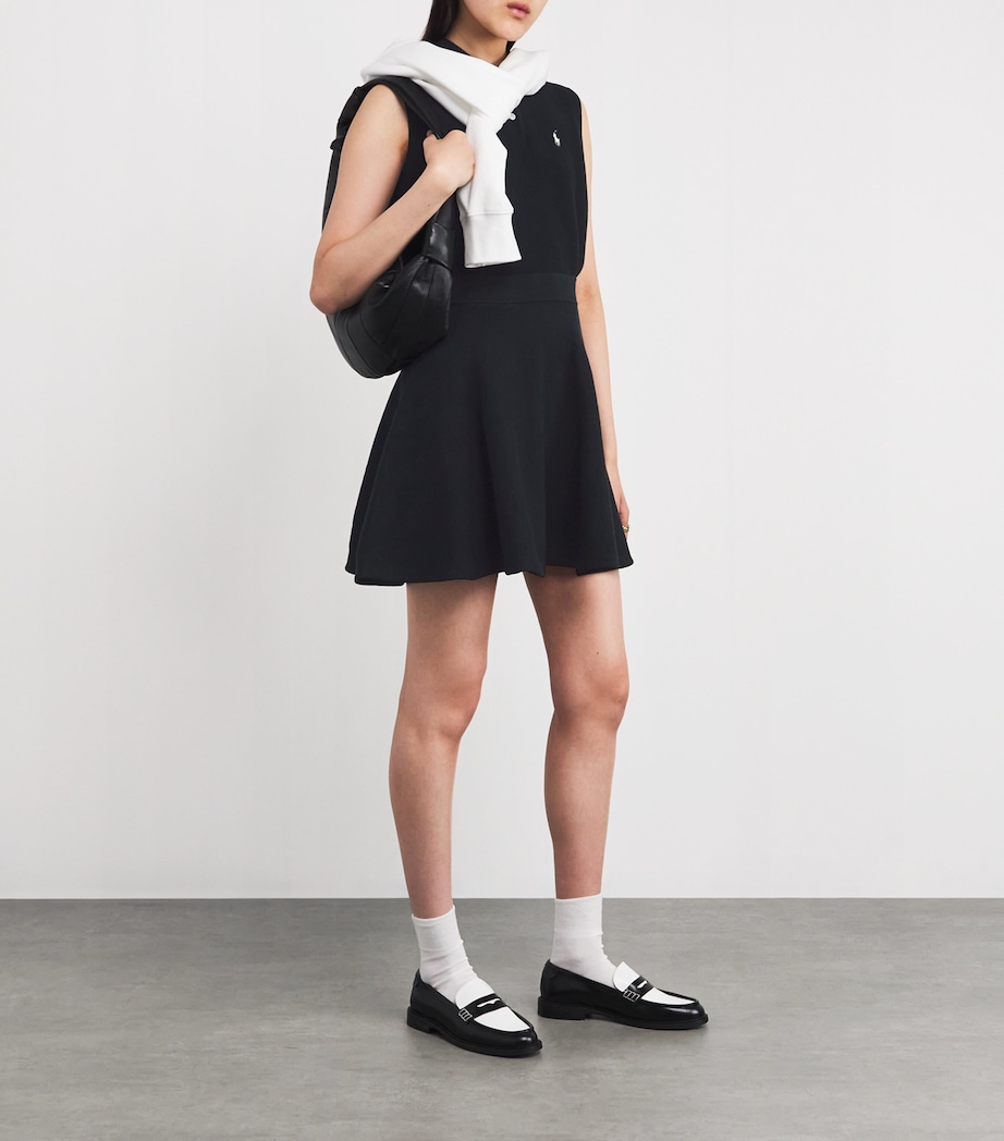 Cotton-Blend Knitted Mini Skirt POLO BLACK Image 2