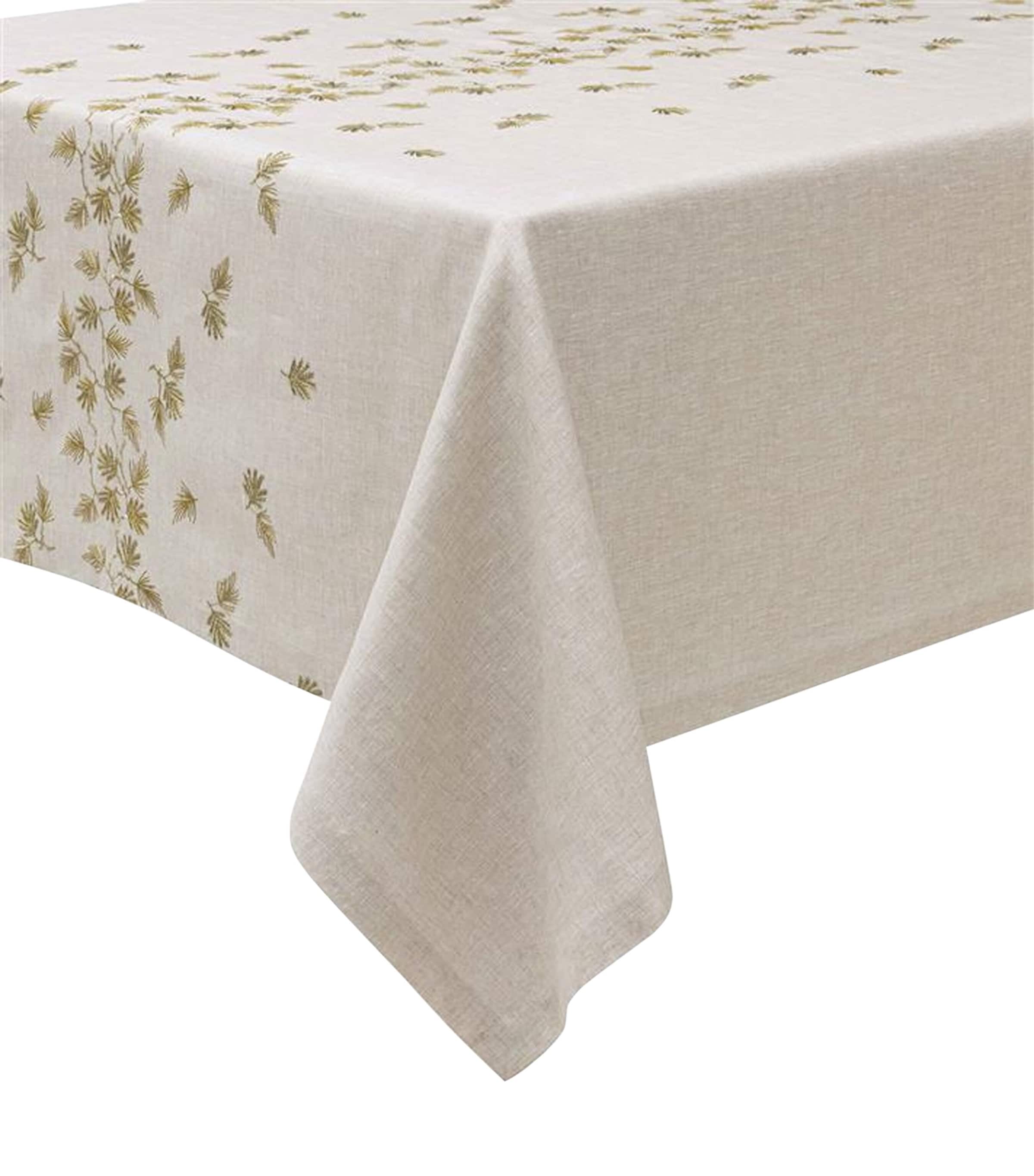 Alexandre Turpault Linen Ramage Tablecloth In Neutral