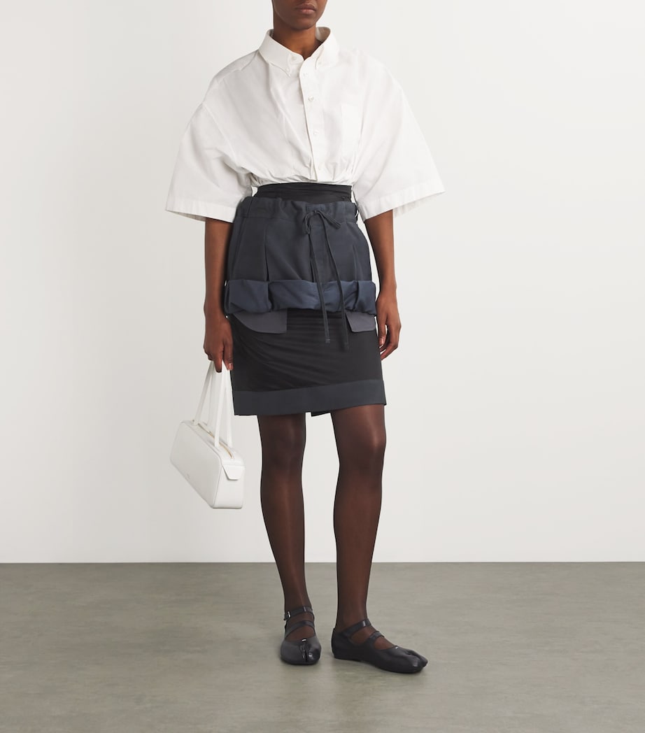 Maison Margiela Leather Tabi Strap Ballerina Flats Black Image 6