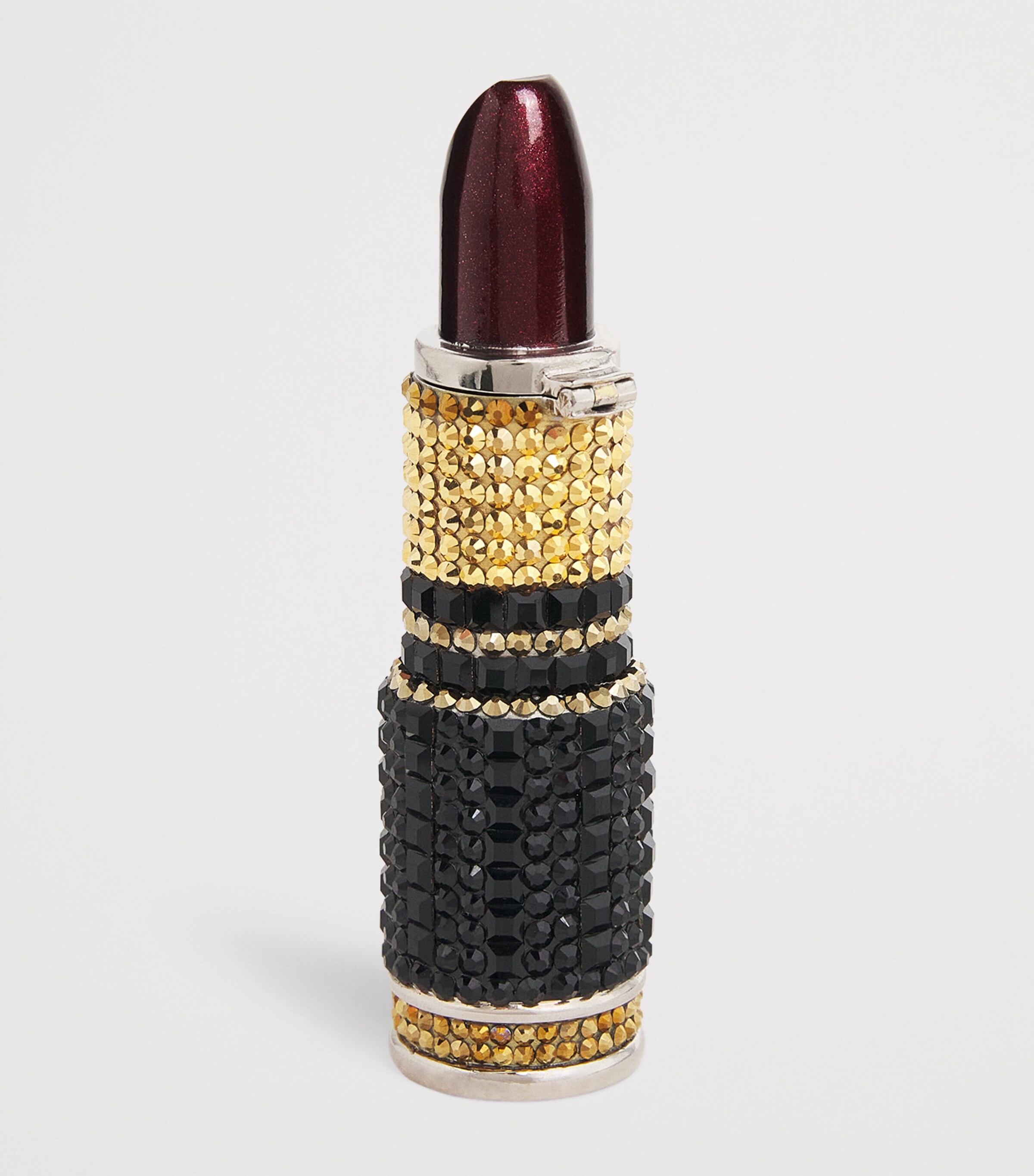 Judith Leiber Crystal-Embellished Lipstick Pill Box Csunr Cham Sunrs Mlt Image 2