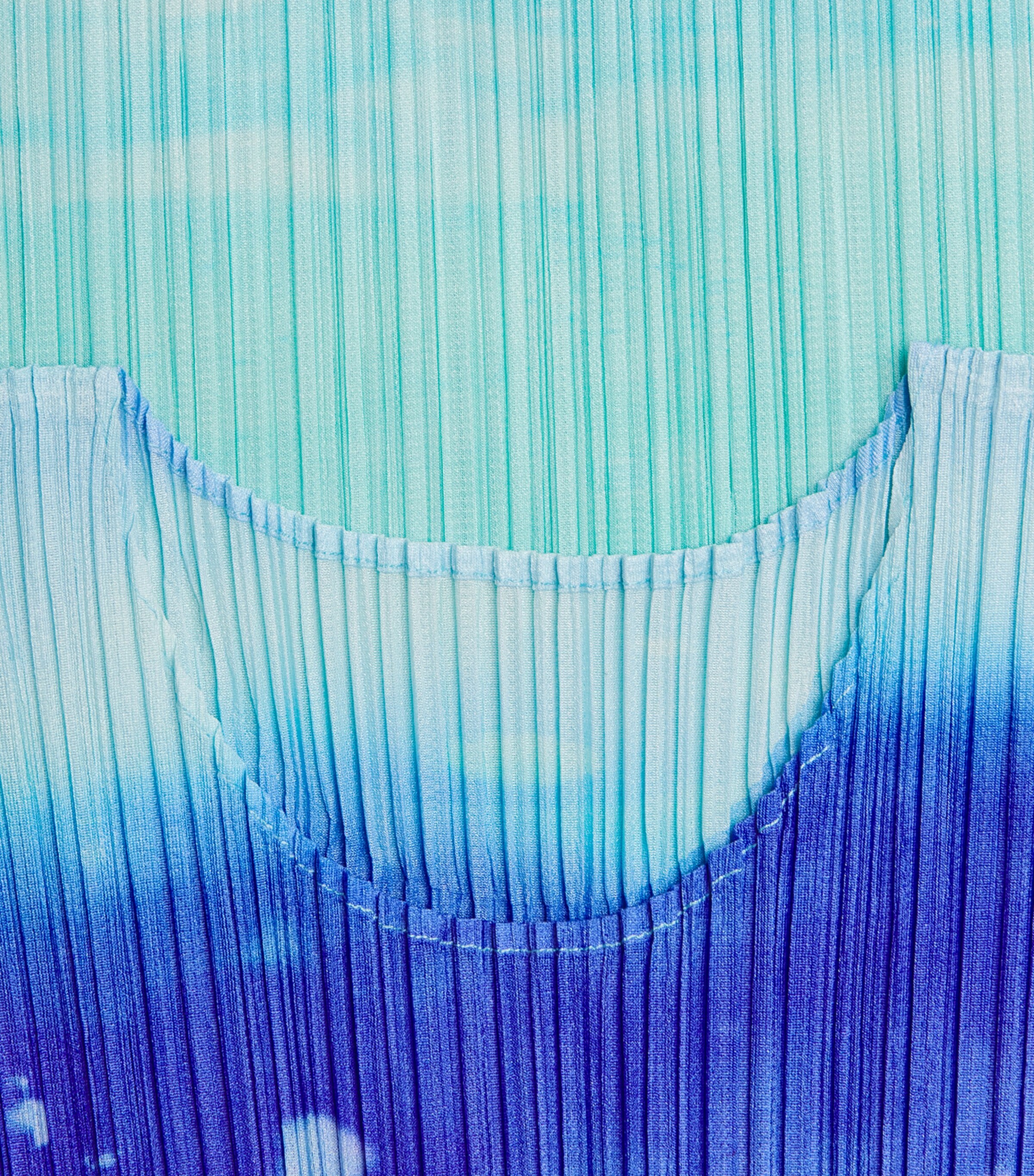 Pleats Please Issey Miyake Womens Sea Bubble Top Blue Image 6
