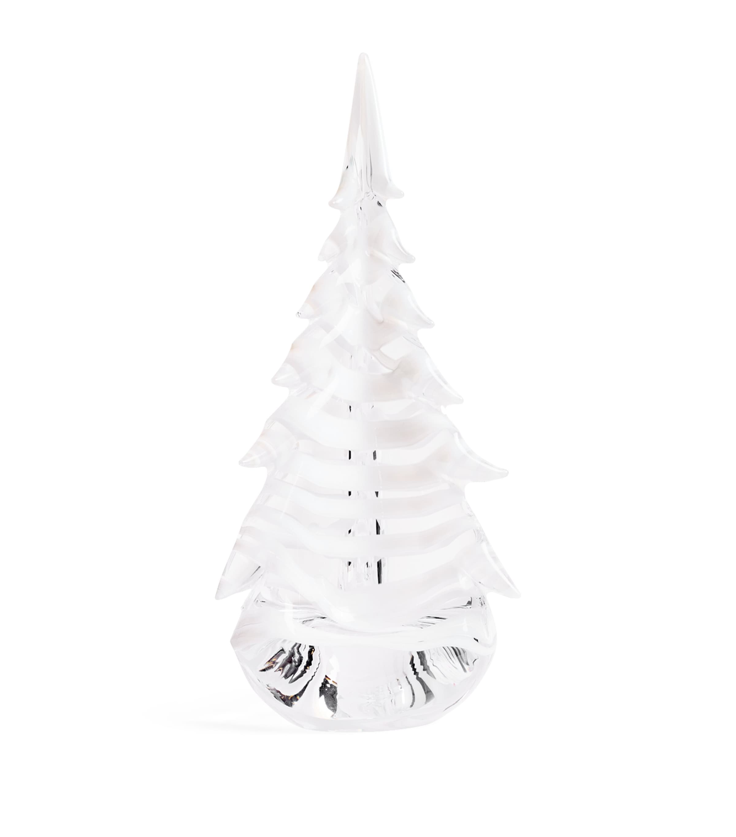 Simon Pearce Glass Vermont Snowdrift Christmas Tree Ornament In Transparent