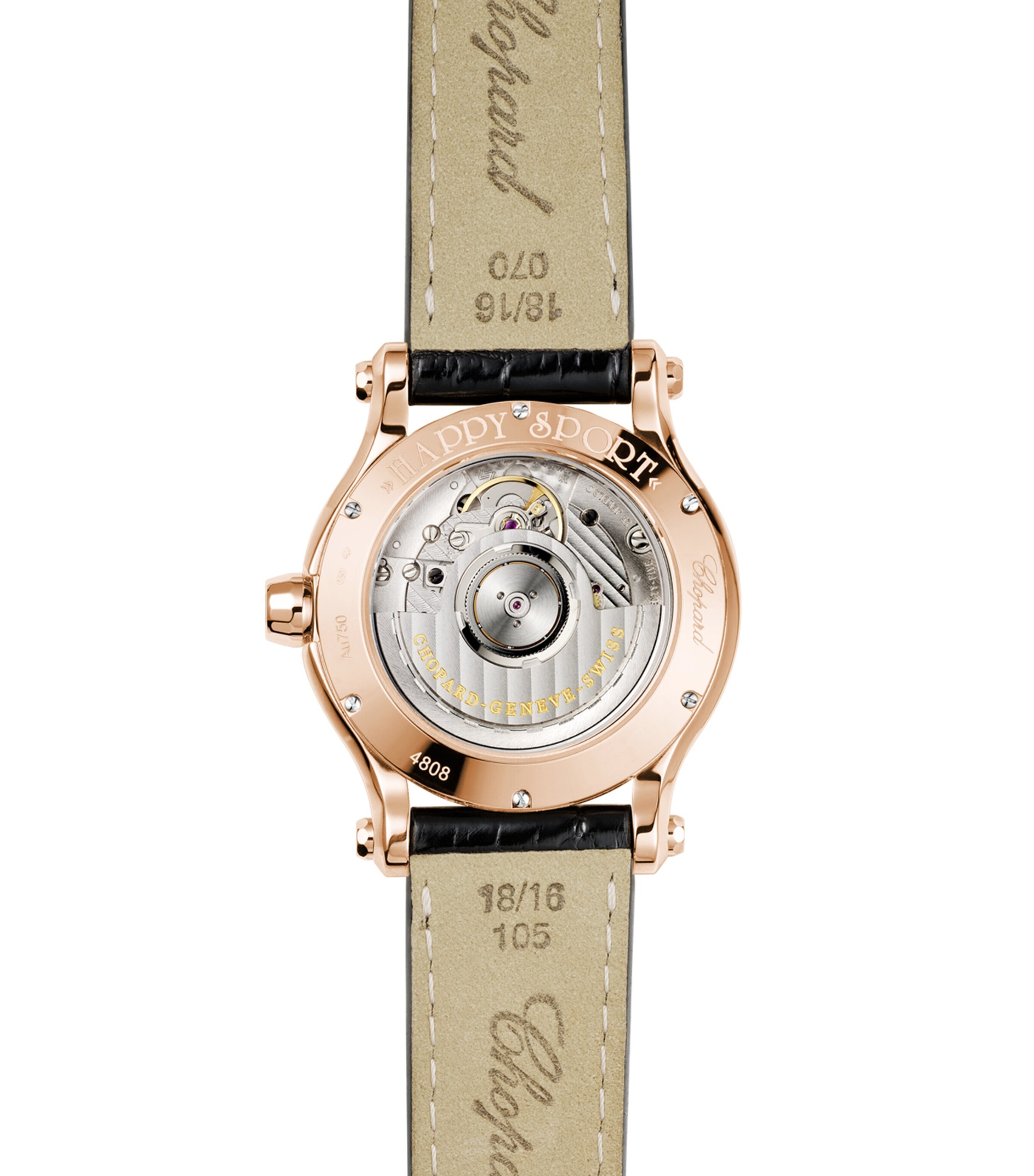 Rose Gold Happy Sport Automatic Watch 36mm 18K ROSE GOLD Image 4