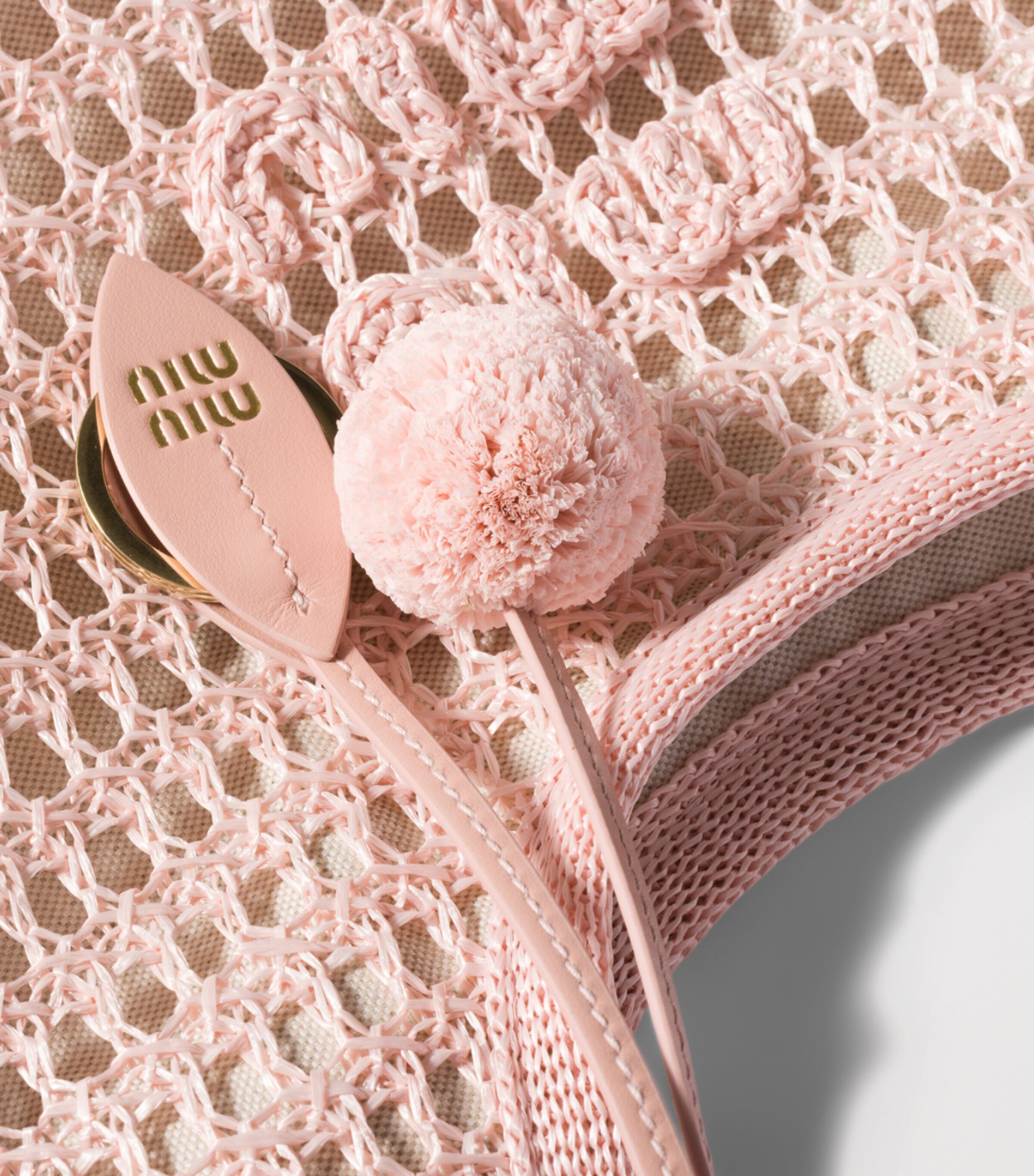 Miu Miu Crochet Ivy Cross-Body Bag Pink Image 5